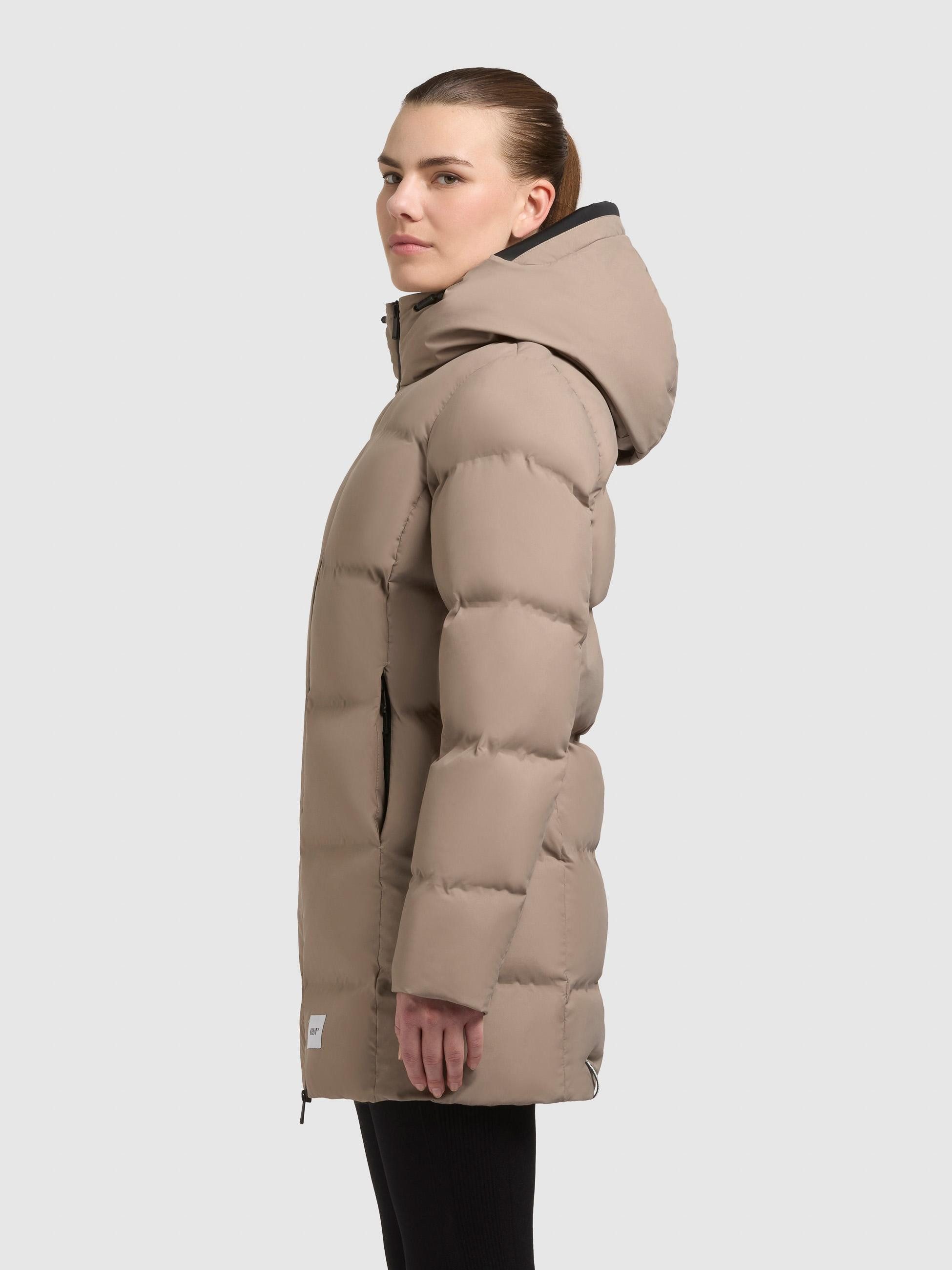 khujo Kurzmantel Tanare4 Warmer Damen Puffermantel mit Kapuze