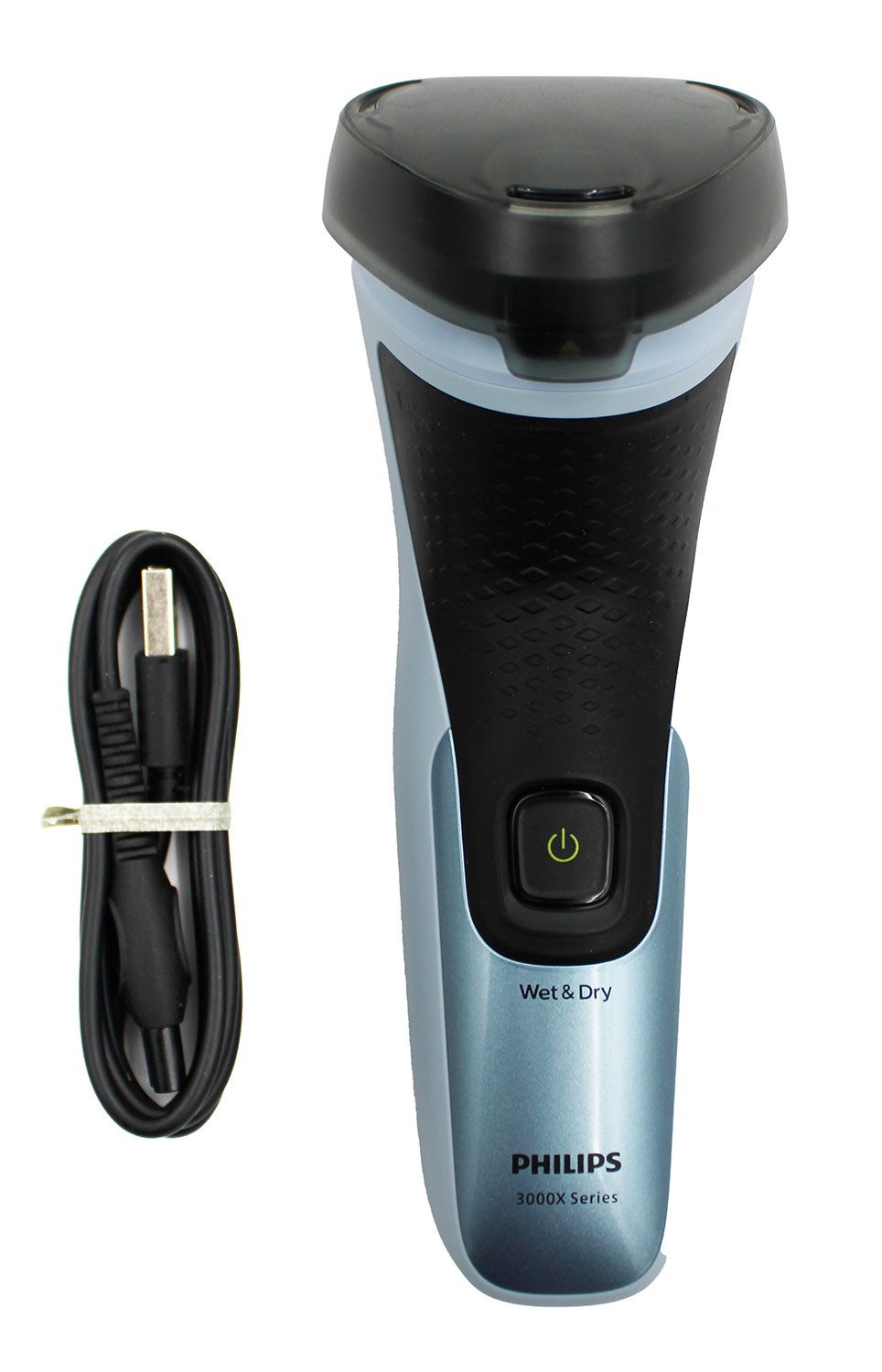 Philips Elektrorasierer X3063/00 Series3000X elektr. Nass-/Trockenrasierer Akku USB Himmelblau – Bild 4 von 4