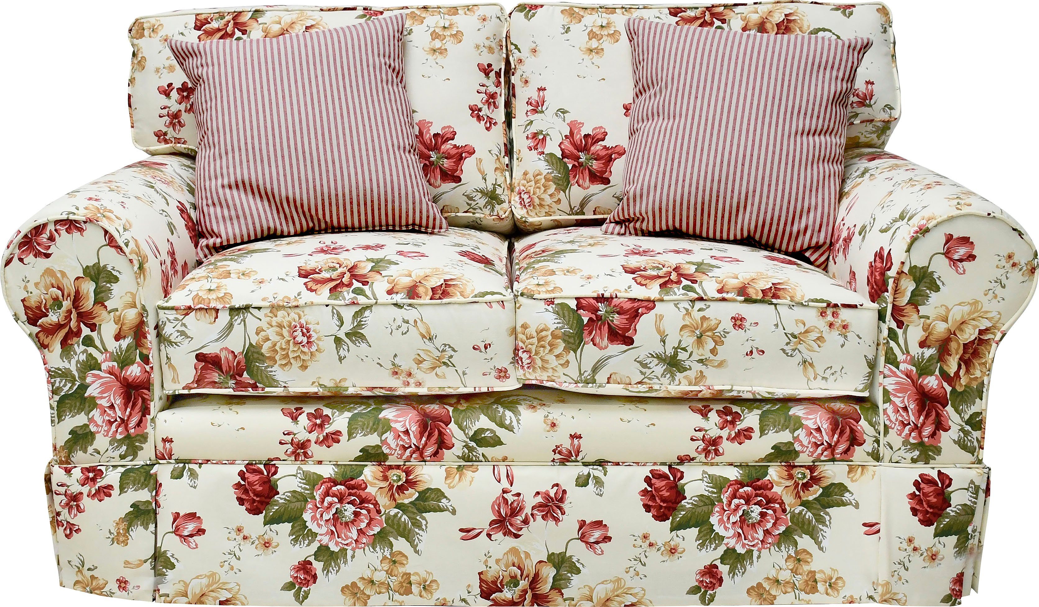 Home affaire 2-Sitzer Laura K, Geblümtes 2-Sitzer Sofa, creme Weiß, 165 x 9 günstig online kaufen