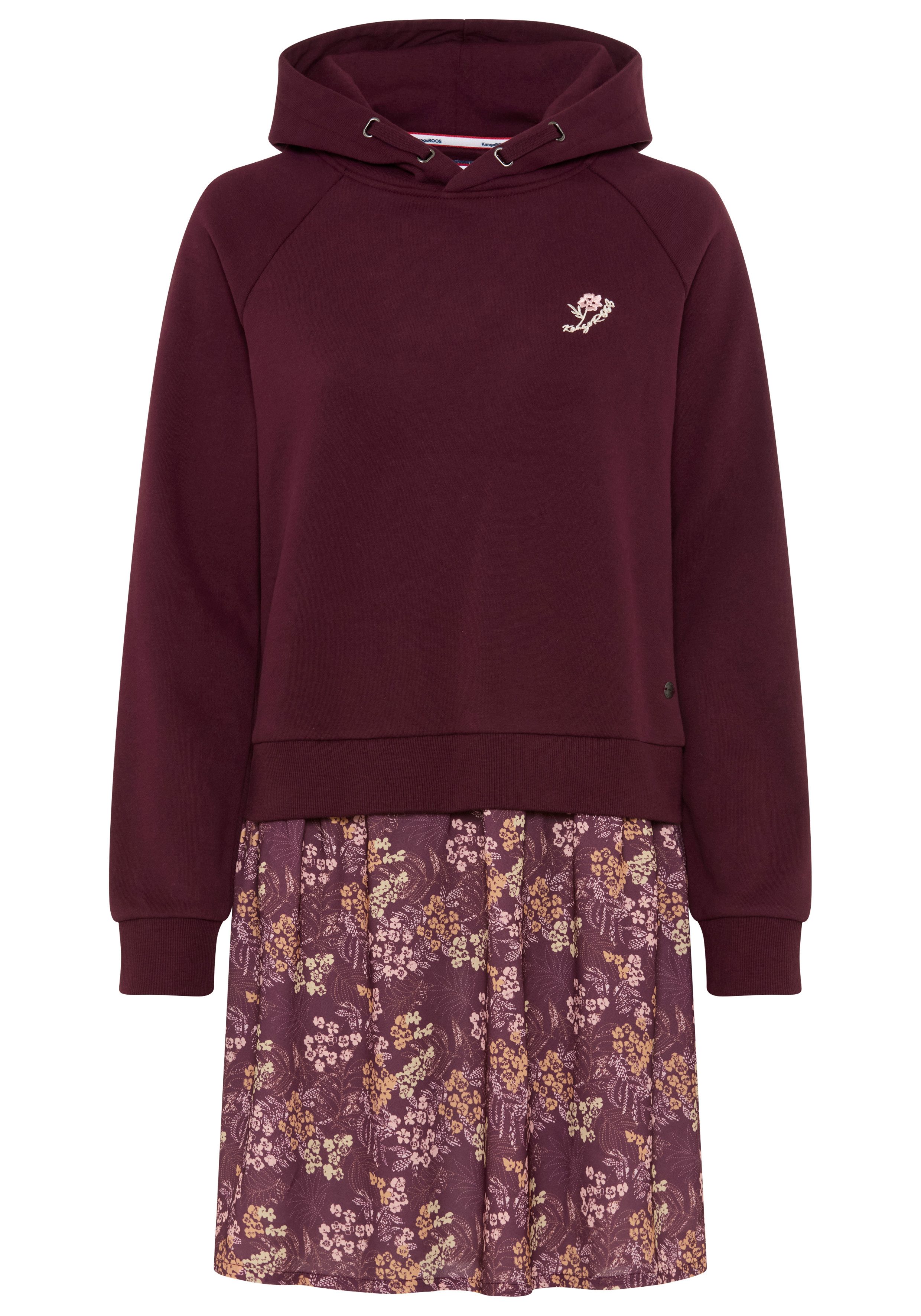 KangaROOS 2-in-1-Kleid auch in großen Größen, mit Langarm, aus Sweatware und Web