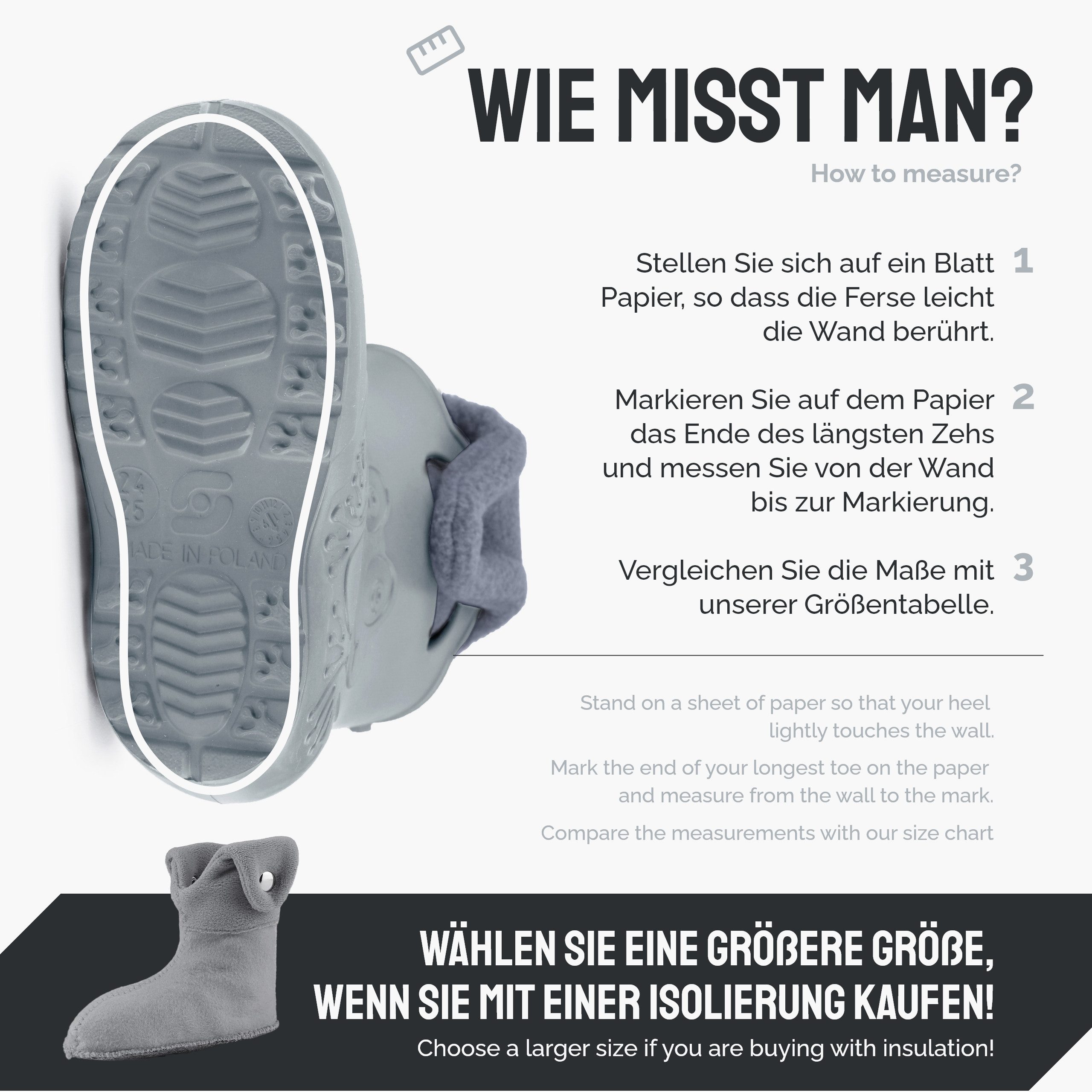 Ladeheid EVA Regenschuhe mit herausnehmbares Innenfutter LA-CA-04 Gummistiefel Kinder gefüttert und federleicht – Bild 2 von 5