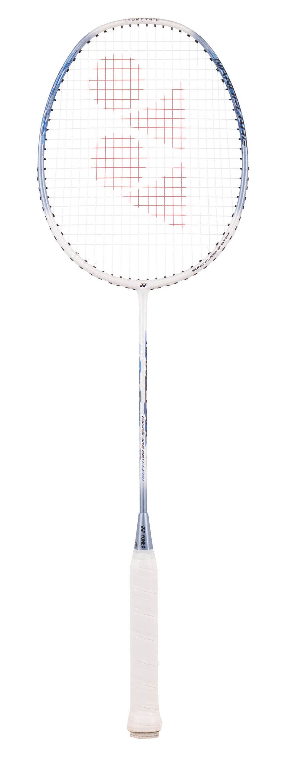 Yonex Badmintonschläger Nanoflare 001 Clear (grifflastig, flexibel) weiss - besaitet, Gewichtsklasse: 5U/G4