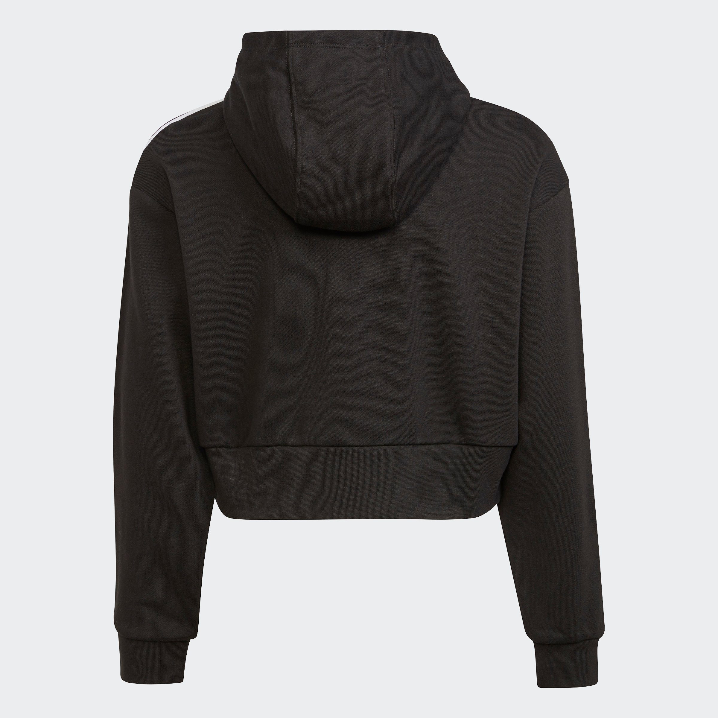 CROPPED Black Sweatshirt adidas / ADICOLOR White HOODIE Originals