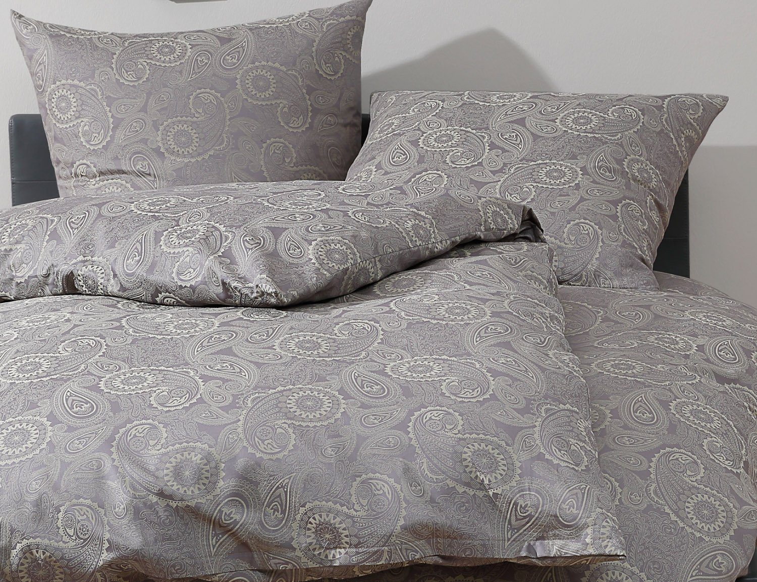 BETTWAESCHE-MIT-STIL Bettwäsche Mako-Satin Damast Paisley Bettwäsche günstig online kaufen
