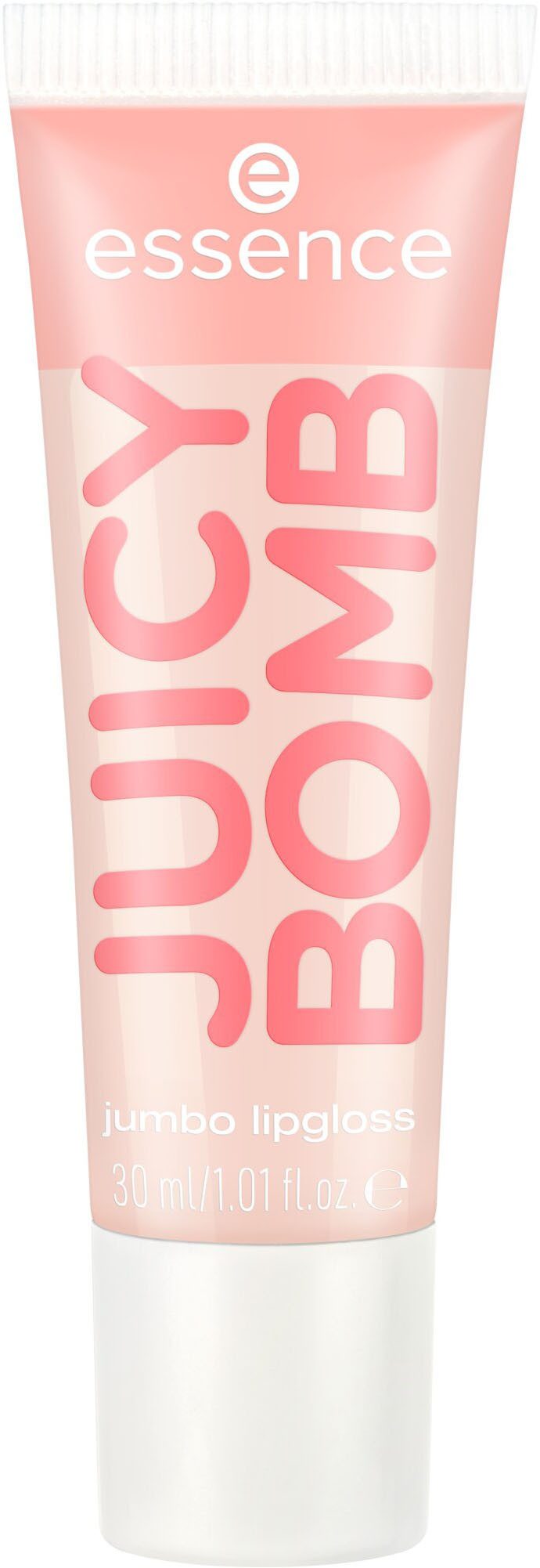 Essence Lipgloss JUICY BOMB PARTY JUMBO LIPGLOSS, 4-tlg., Ultraglänzendes Finish, transparente Textur, Litschi-Duft, vegan.