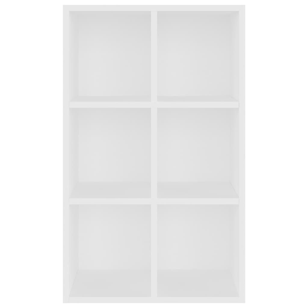 furnicato Bücherregal Bücherregal/Sideboard 66×30×97,8 cm Holzwerkstoff Weiß
