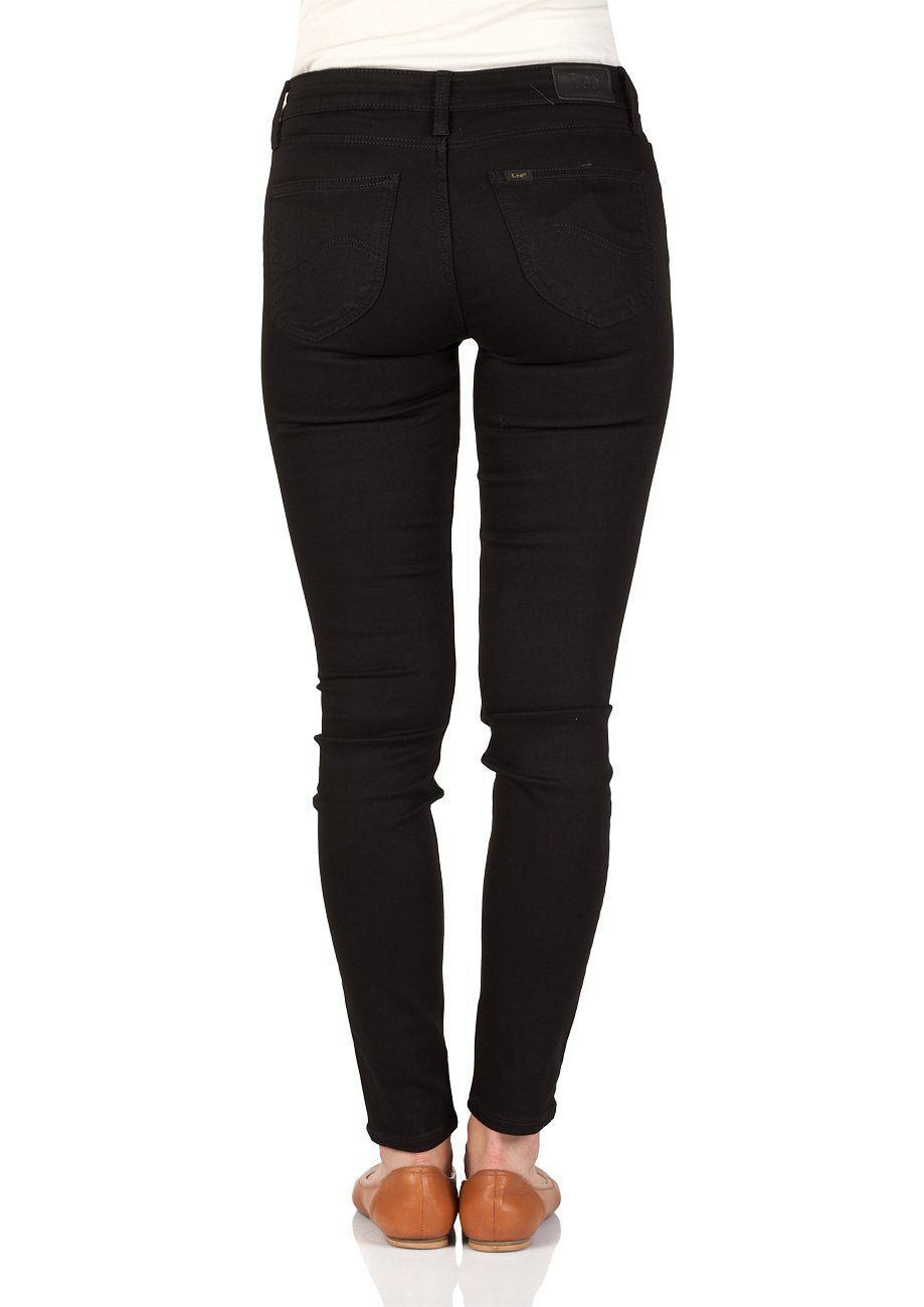 High Skinny-fit-Jeans Stretchanteil mit Scarlett Lee® Rinse Black Jeanshose (FS47)