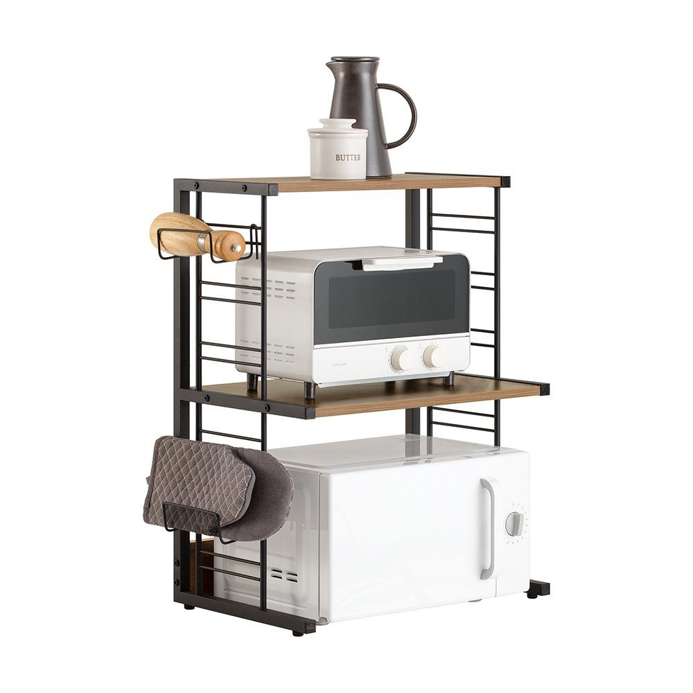 SoBuy Küchenregal KCR08, Gewürzhalter für Mikrowelle Bäckerregal, Stahlrahm günstig online kaufen