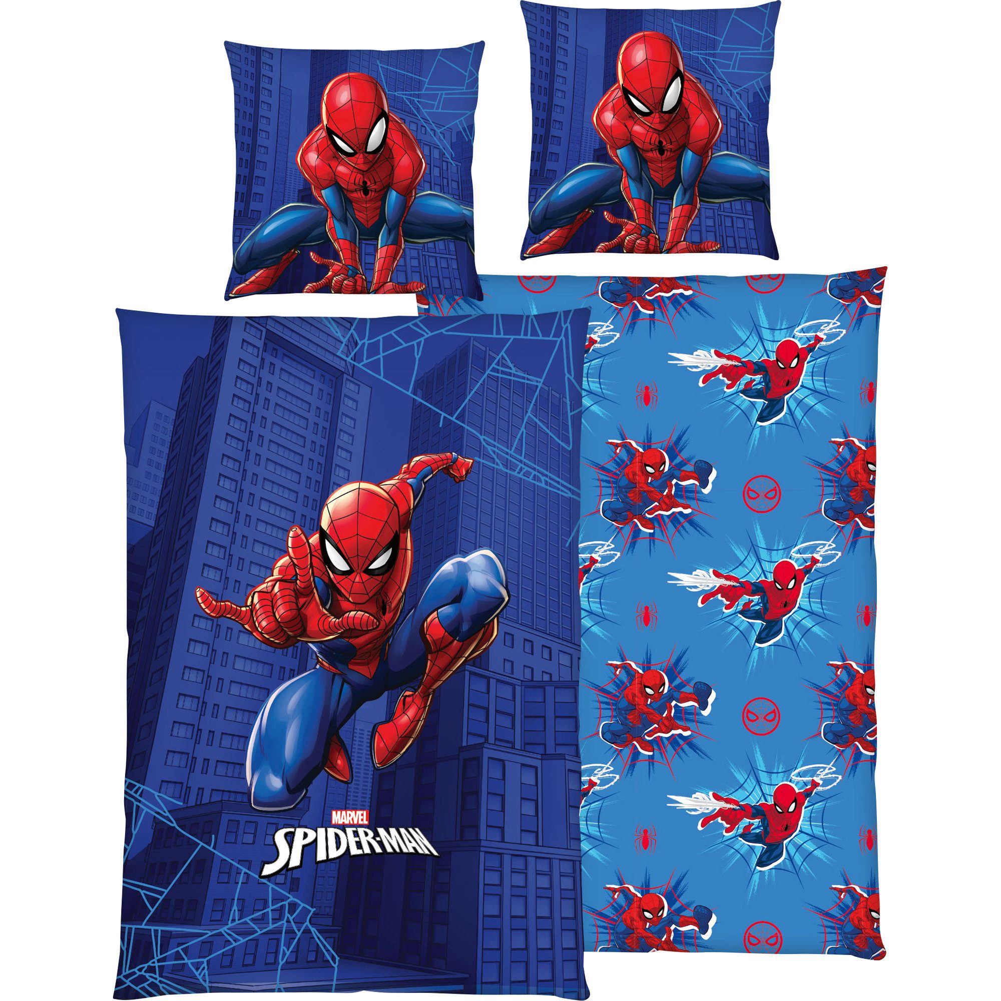 Herding Kinderbettwäsche Bettwäsche "Spiderman", Renforcé, Renforcé Motiv: Spiderman/Schriftzug: Spiderman