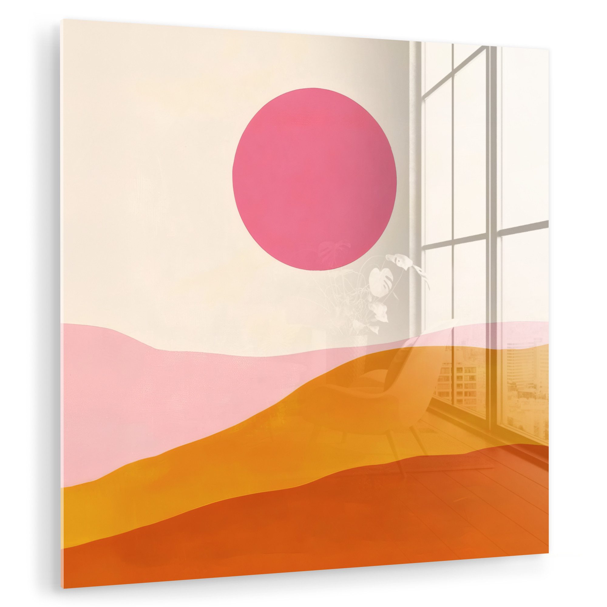 MuchoWow Acrylglasbild Sonne - Hügel - günstig online kaufen