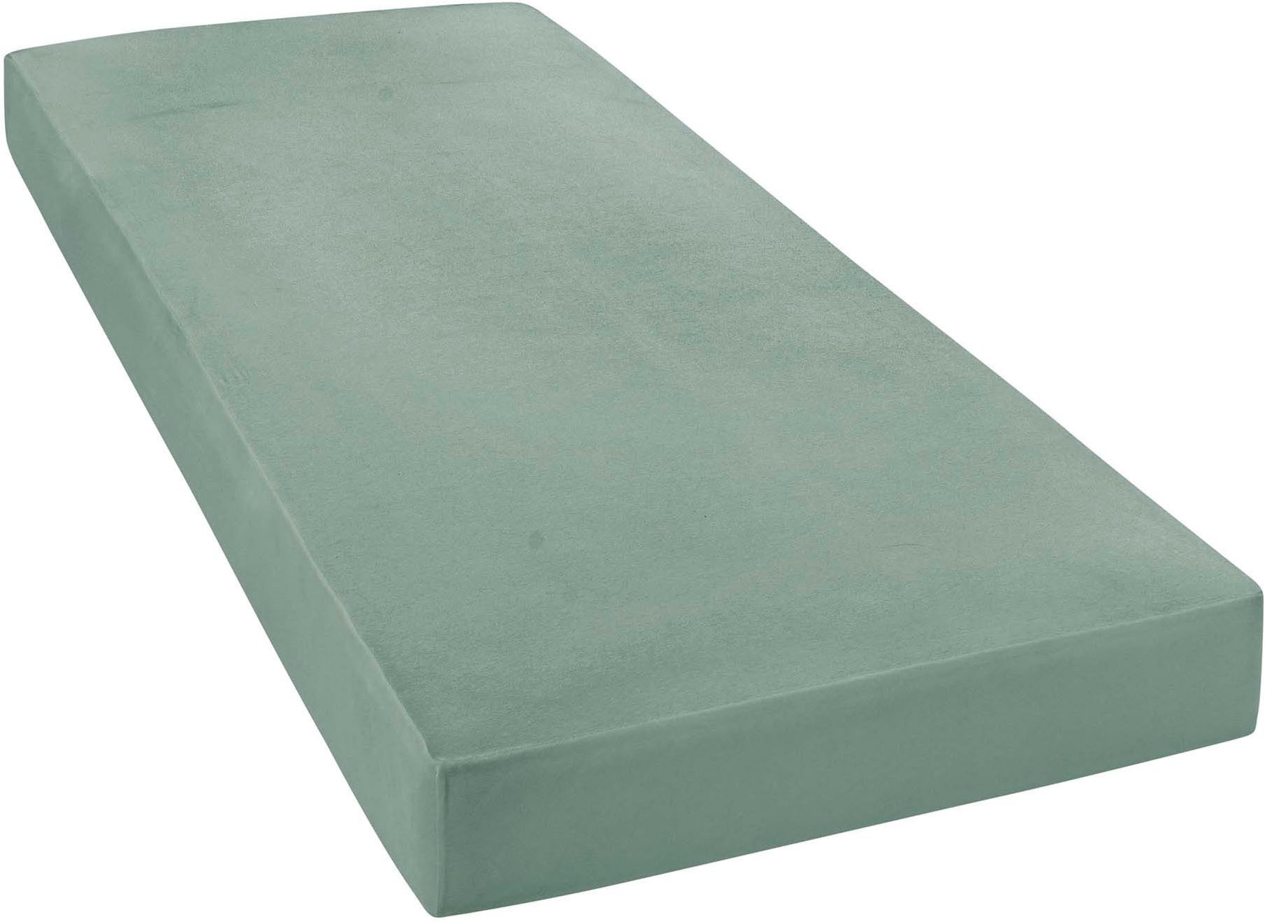 Janine Spannbettlaken MAKO-FEINJERSEY 5007, Mako-Jersey, Gummizug: rundum, (1 Stück), aus 100% Baumwolle, für Matratzen bis 26 cm Höhe