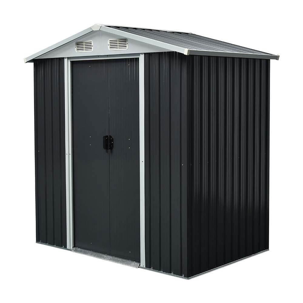 HOME DELUXE Gerätehaus Geräteschuppen BOHIO - L, BxT: 204,00x131,00 cm, (Schiebetüren, verzinktes Stahlblech, Wetterfest, 4 Belüftungsöffnungen), 3,6 m³ Gartenhaus, verzinktes Stahlblech 4 Belüftungsöffnungen