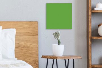 OneMillionCanvasses® Leinwandbild Grün - Muster - Farben, (1 St), Leinwand Bilder für Wohnzimmer Schlafzimmer