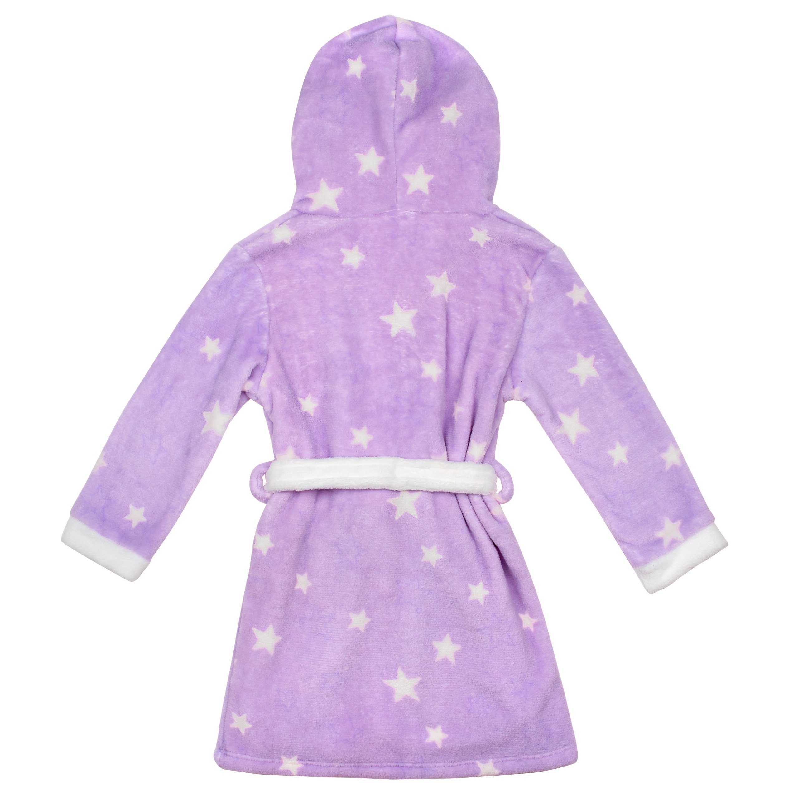 Disney weichen Eiskönigin warmen Bademantel Die Kinderbademantel Fleece aus Kapuze und Lila mit