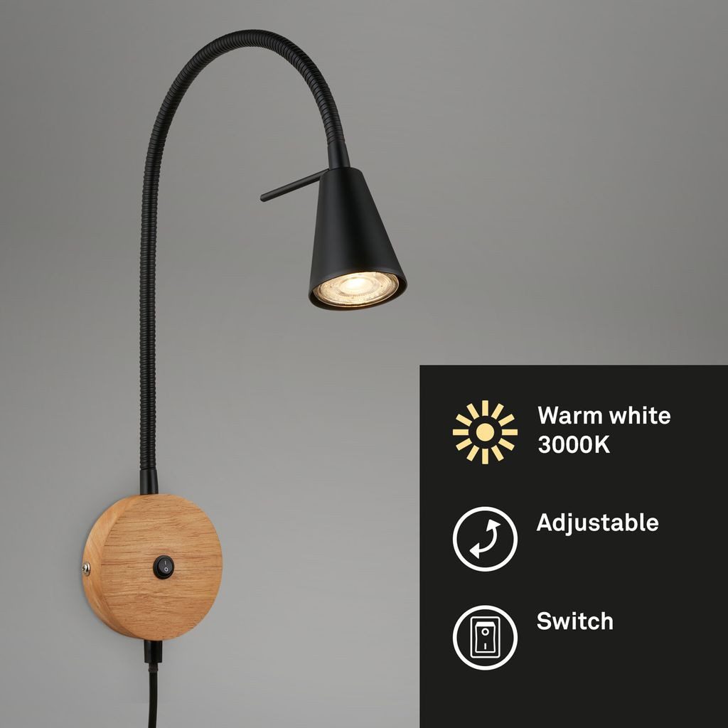 Briloner Leuchten Wandleuchte 2180015, LED wechselbar, günstig online kaufen