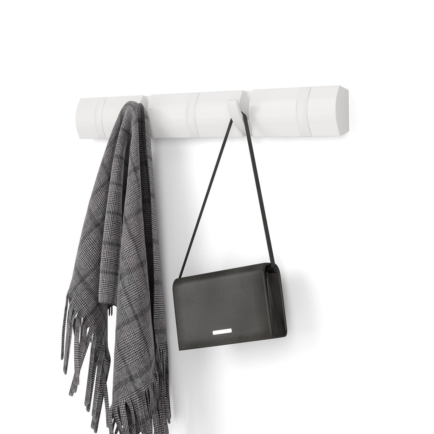 Umbra Garderobenleiste Flip 5 Hook weiss- weiss