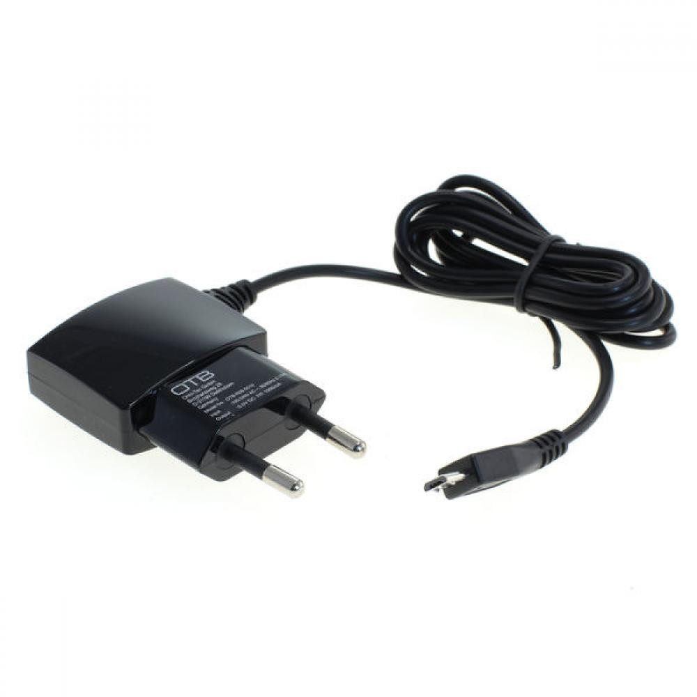 Micro USB Netzteil / Ladeadapter, 5V / 1A, flache Bauform, schwarz USB-Ladegerät