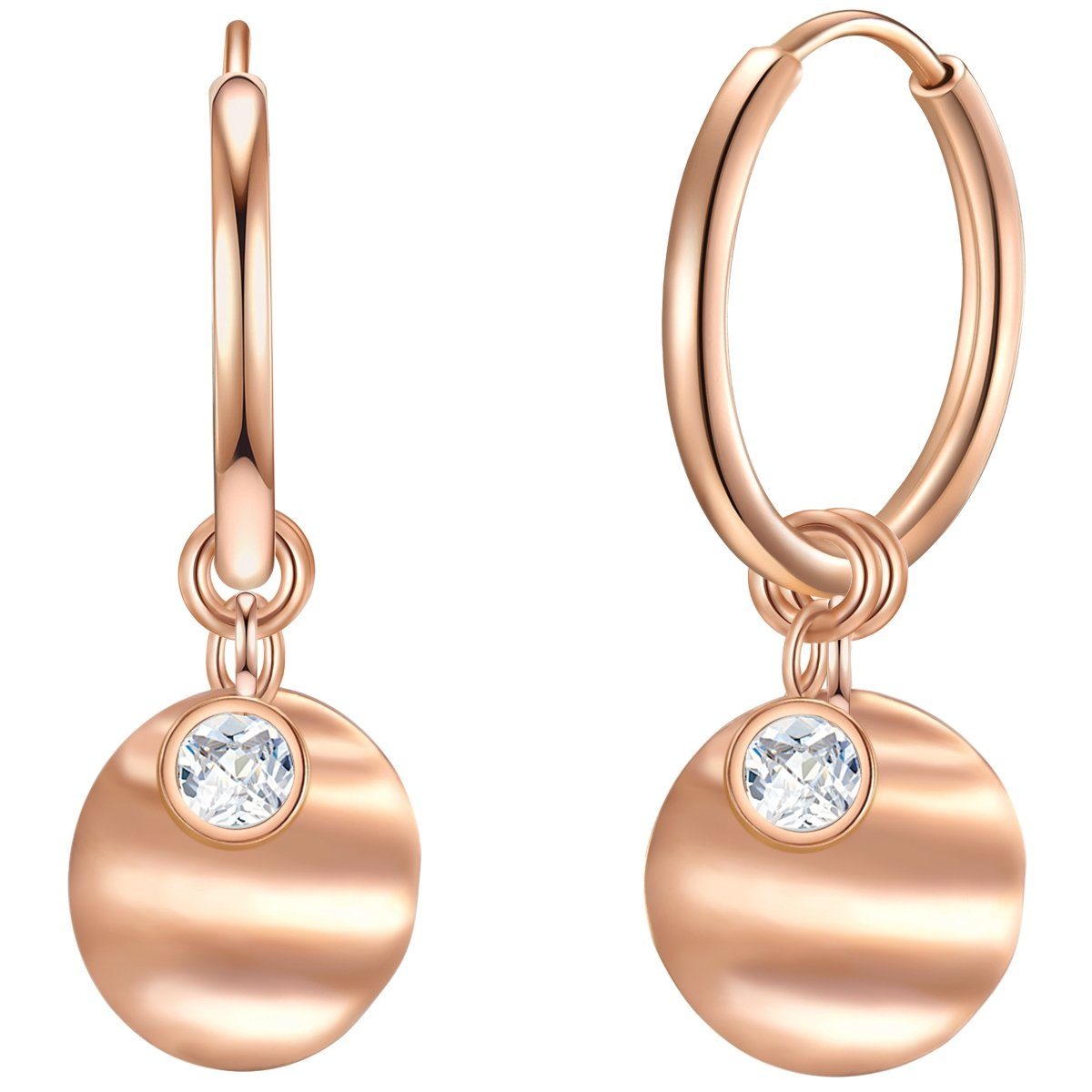 Eastside Paar Creolen roségold, aus Edelstahl günstig online kaufen