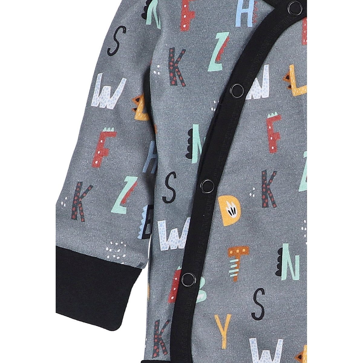 NINI Langarmwickelbody Buchstaben Unisex Kinder (1-tlg) Langarm Einteiler, Body, Longsleeve-Body, Bodysuit, Stretchbody