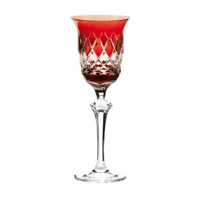 ARNSTADT KRISTALL Rotweinglas Weinglas Venedig rubin rot (23,5 cm) - Kristallglas mundgeblasen · han