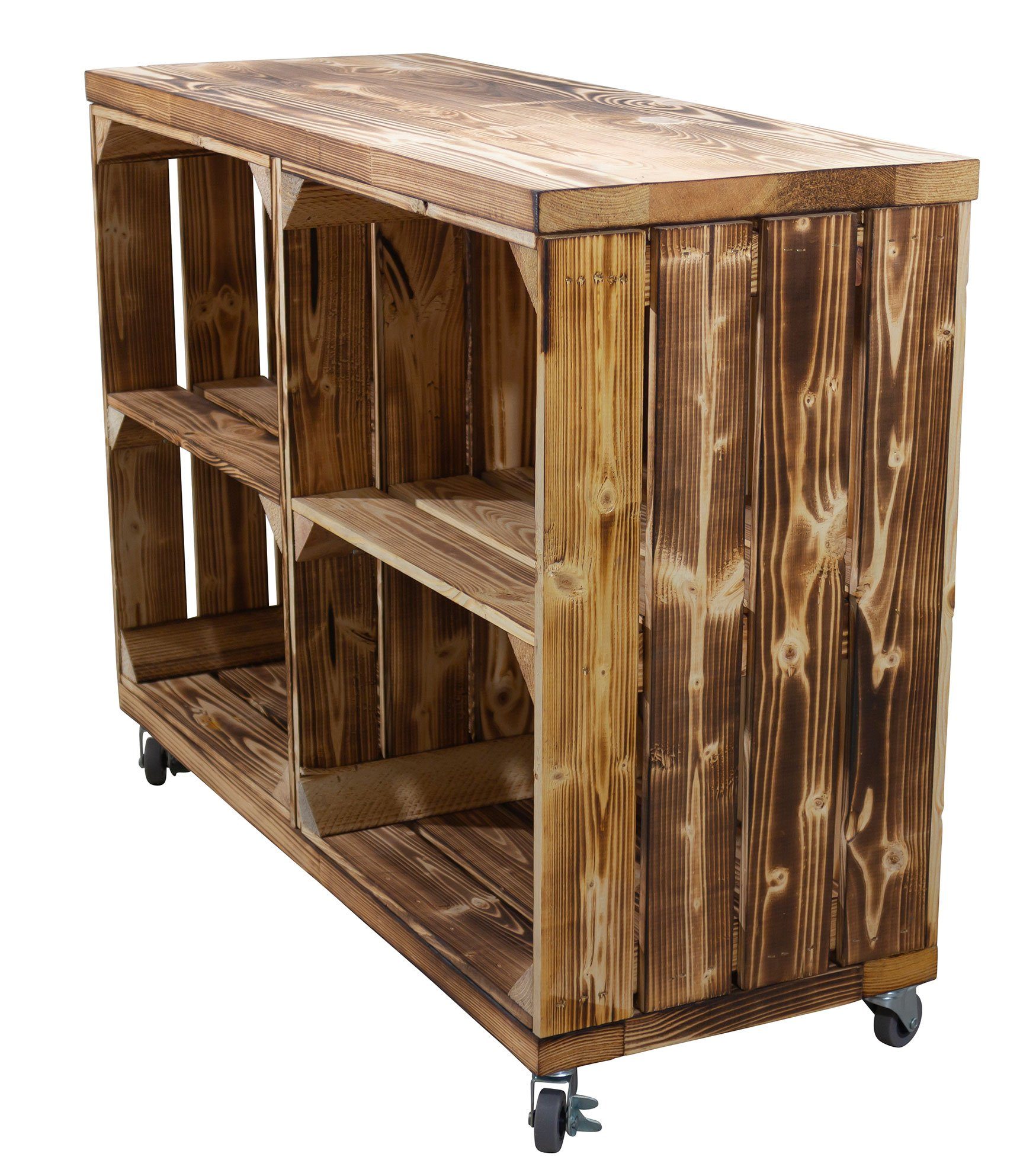 Kistenkolli Altes Land Allzweckkiste Regal aus zwei geflammten Kisten mit M günstig online kaufen