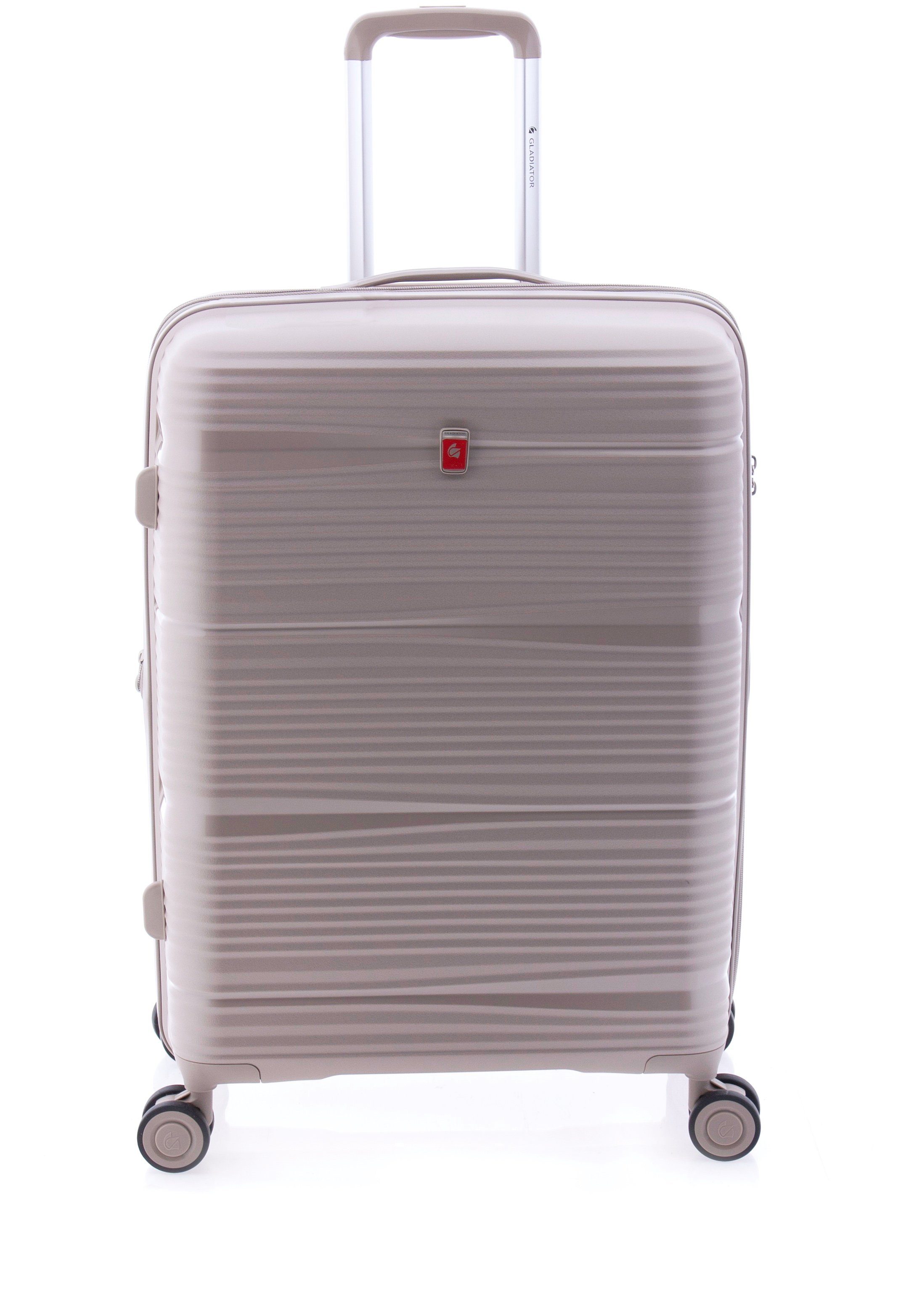 GLADIATOR Hartschalen-Trolley Koffer M - 65 cm, 4 Rollen, TSA, Dehnfalte, div. Farben