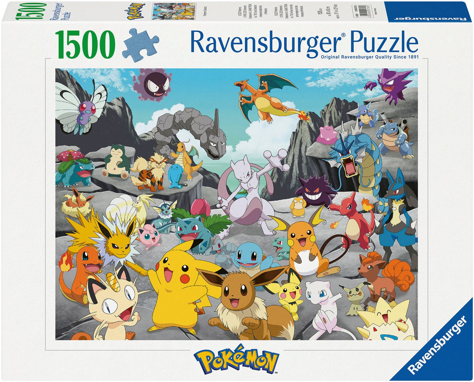Ravensburger Puzzle Pokémon Classics, 1500 Puzzleteile, Made in Germany günstig online kaufen