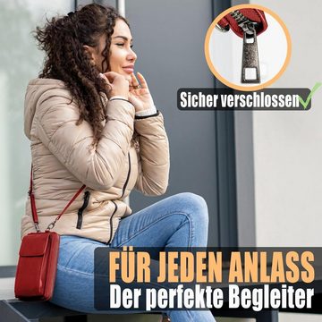 FLEXIBILITE Handytasche Handytasche zum Umhängen Handy Portemonnaie Geldbörse Damen, RFID SCHUTZ