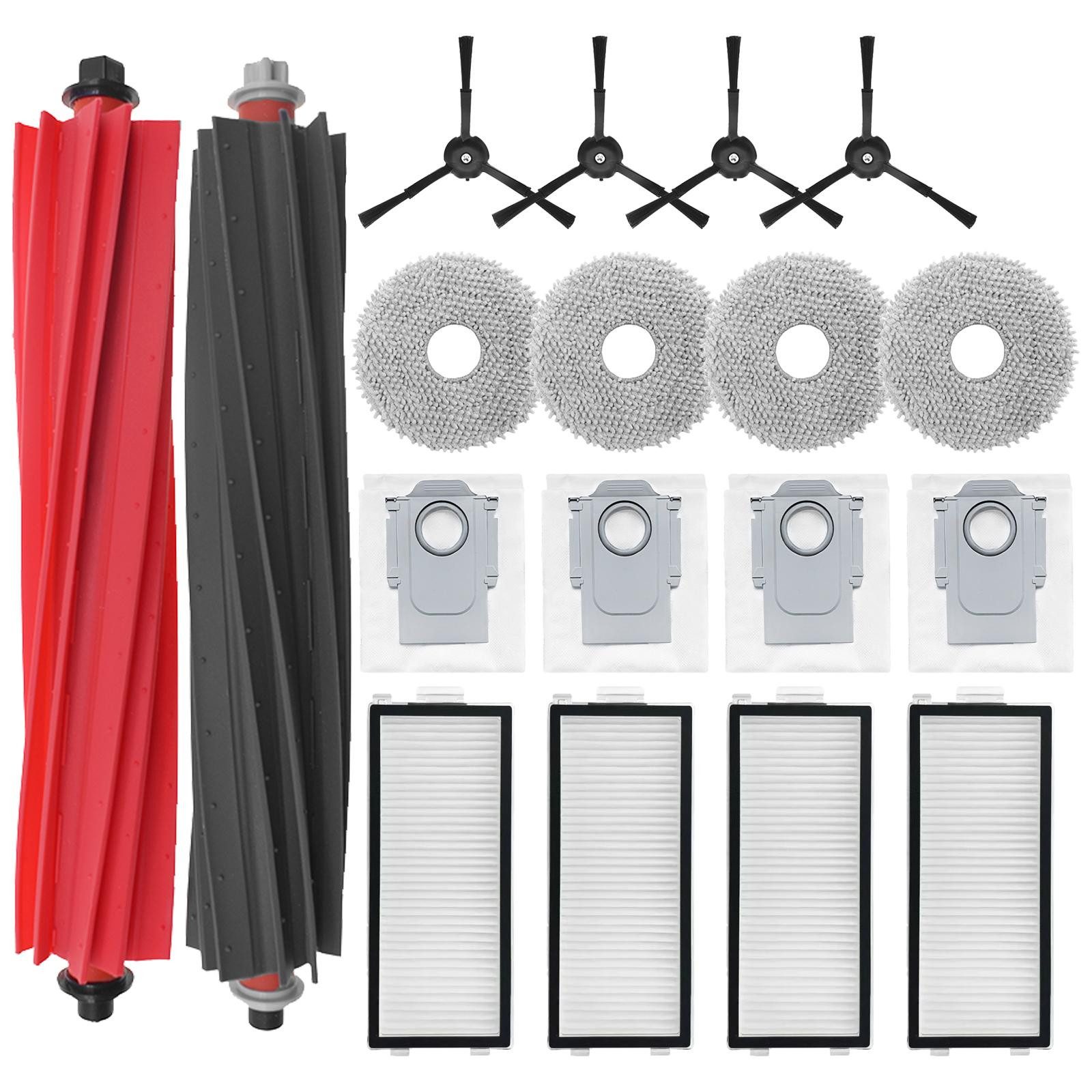 VERCO Reinigungsbürsten-Set Reinigungskit für Roborock, Für Roborock Qrevo Master, Für Roborock Qrevo Slim, (18-tlg), Ersatz Teile Set Wartungskit Filter Seitenbürste Zubehör Bürste