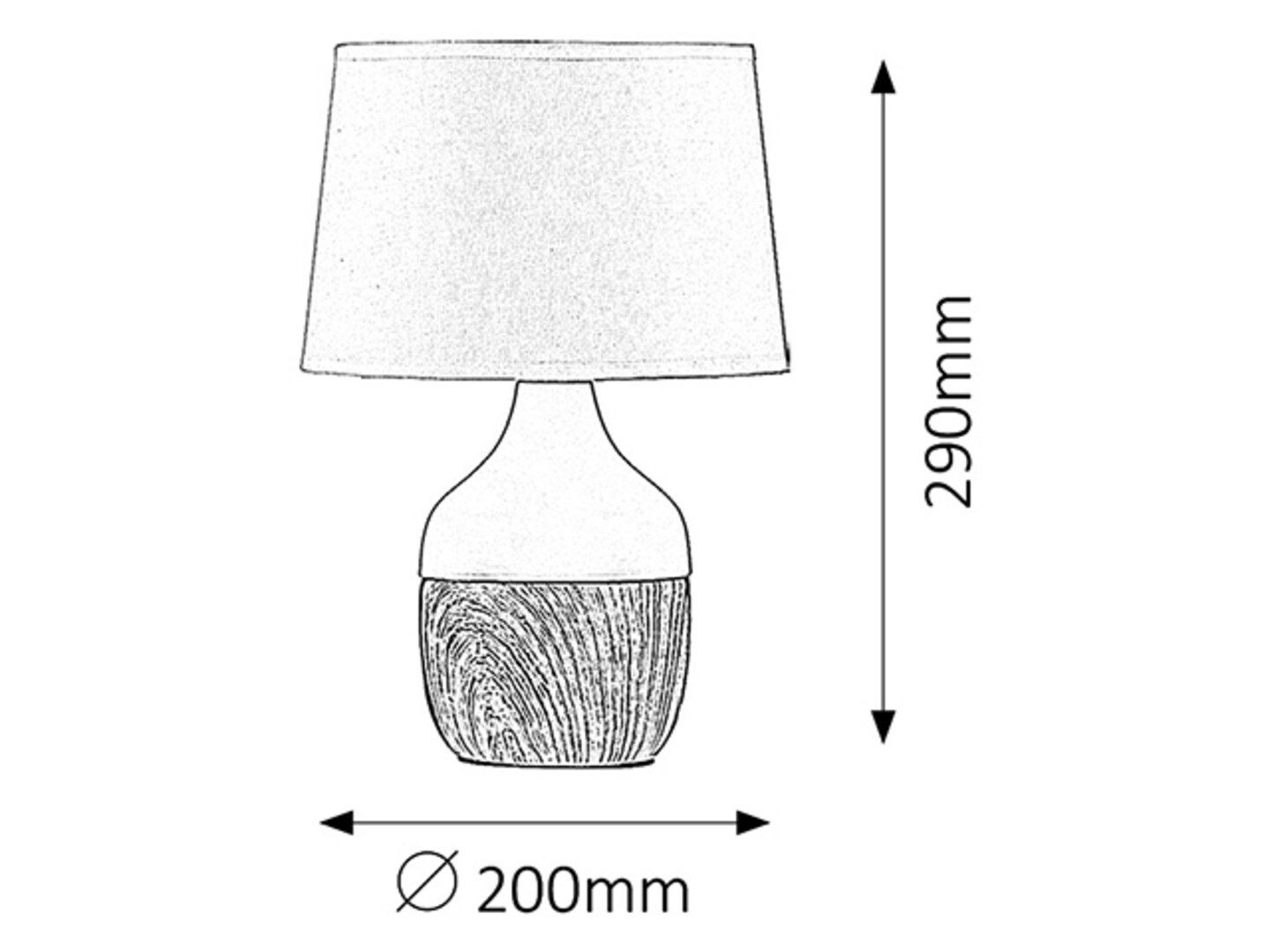 Rabalux LED Leselampe "Yvette" Keramik, creme, rund, E14, IP20, ø200mm