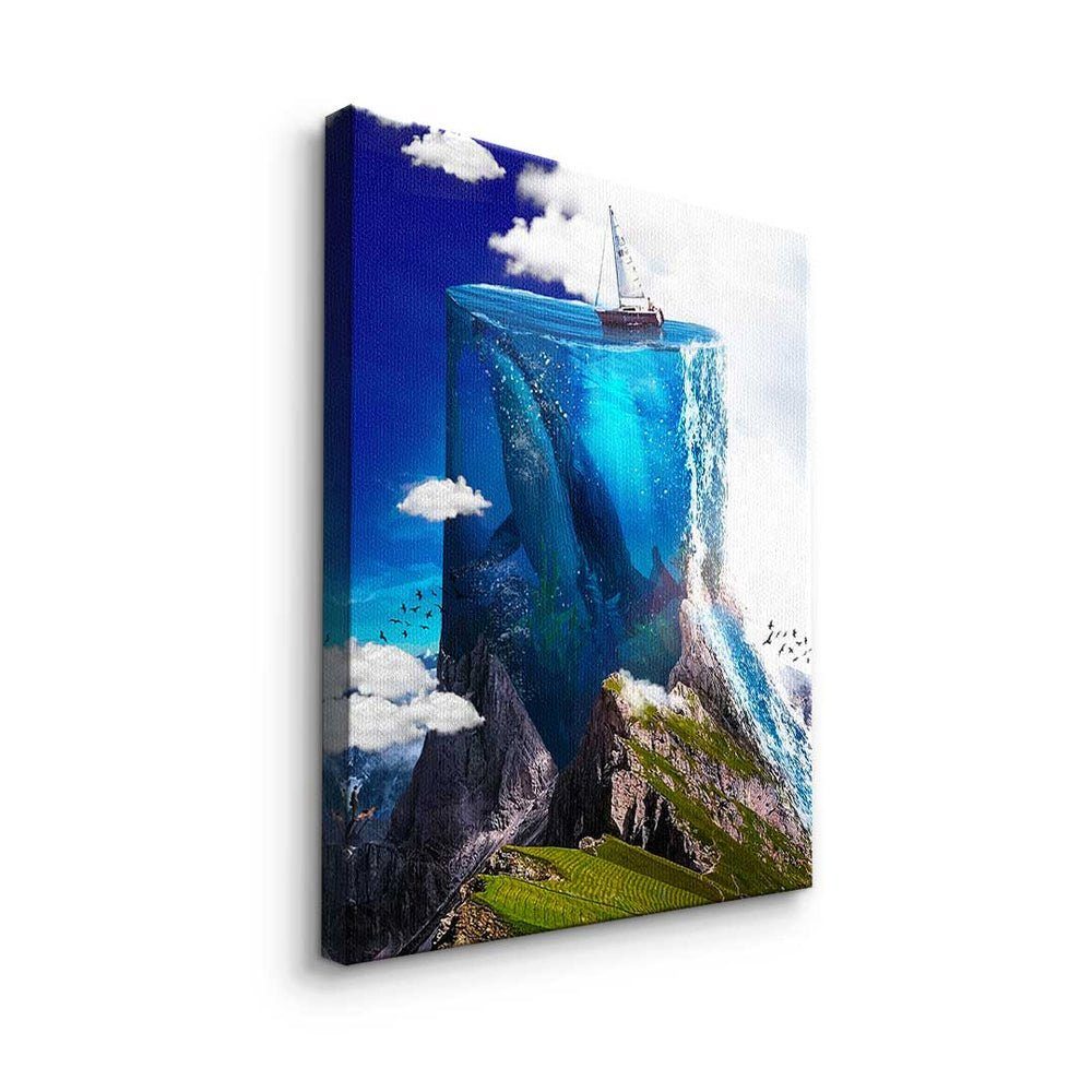 Premium Rahmen of - Mindset Meaning Leinwandbild - DOTCOMCANVAS® Freedom Leinwandbild, schwarzer - Erfolg