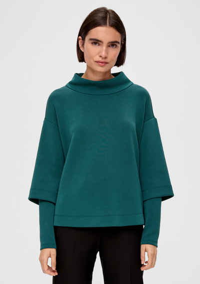 s.Oliver BLACK LABEL Sweatshirt Sweatshirt in Scuba-Qualität Layering