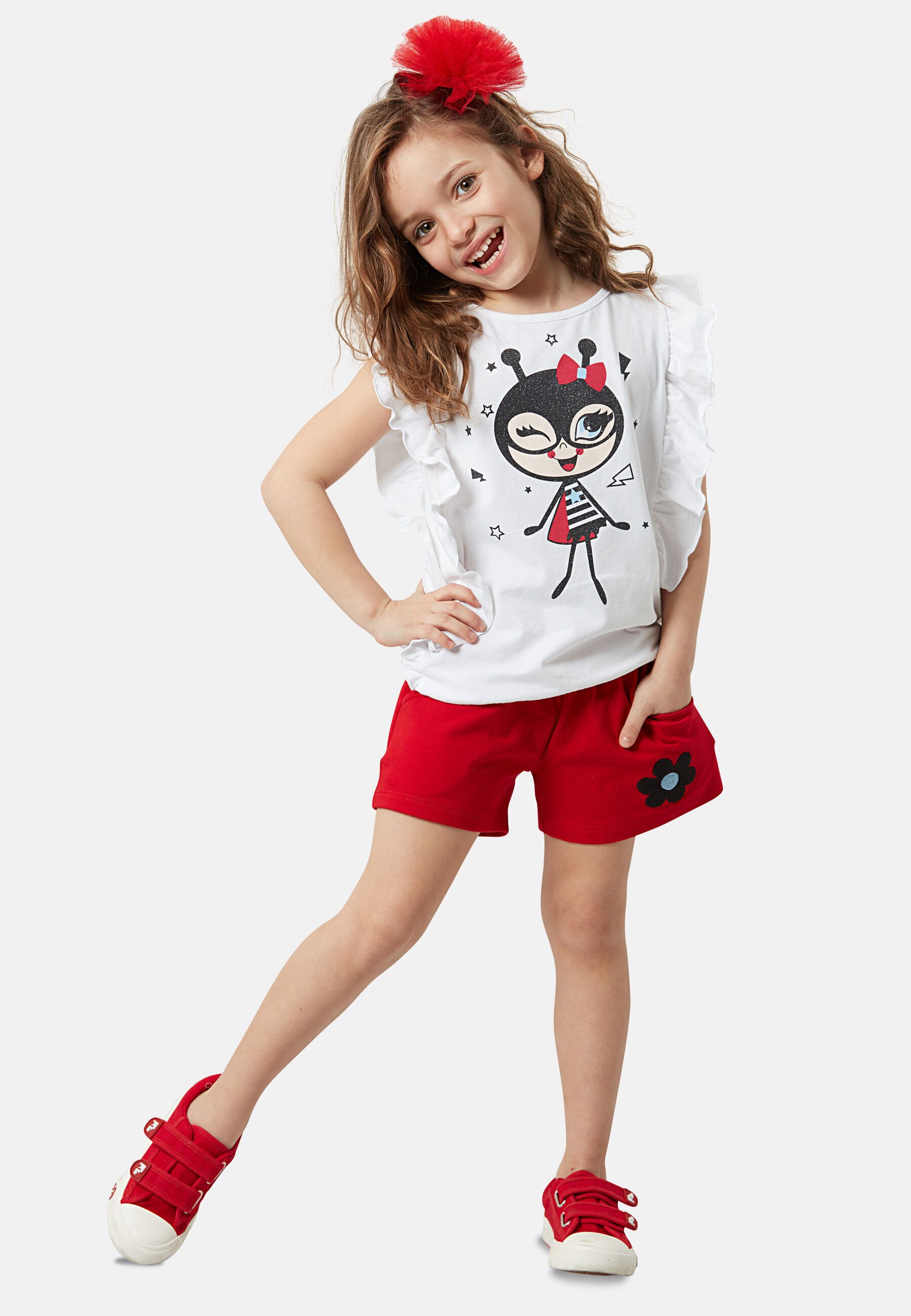 Denokids Hausanzug Bug Love (2 tlg) mit Marienkäfer-Print