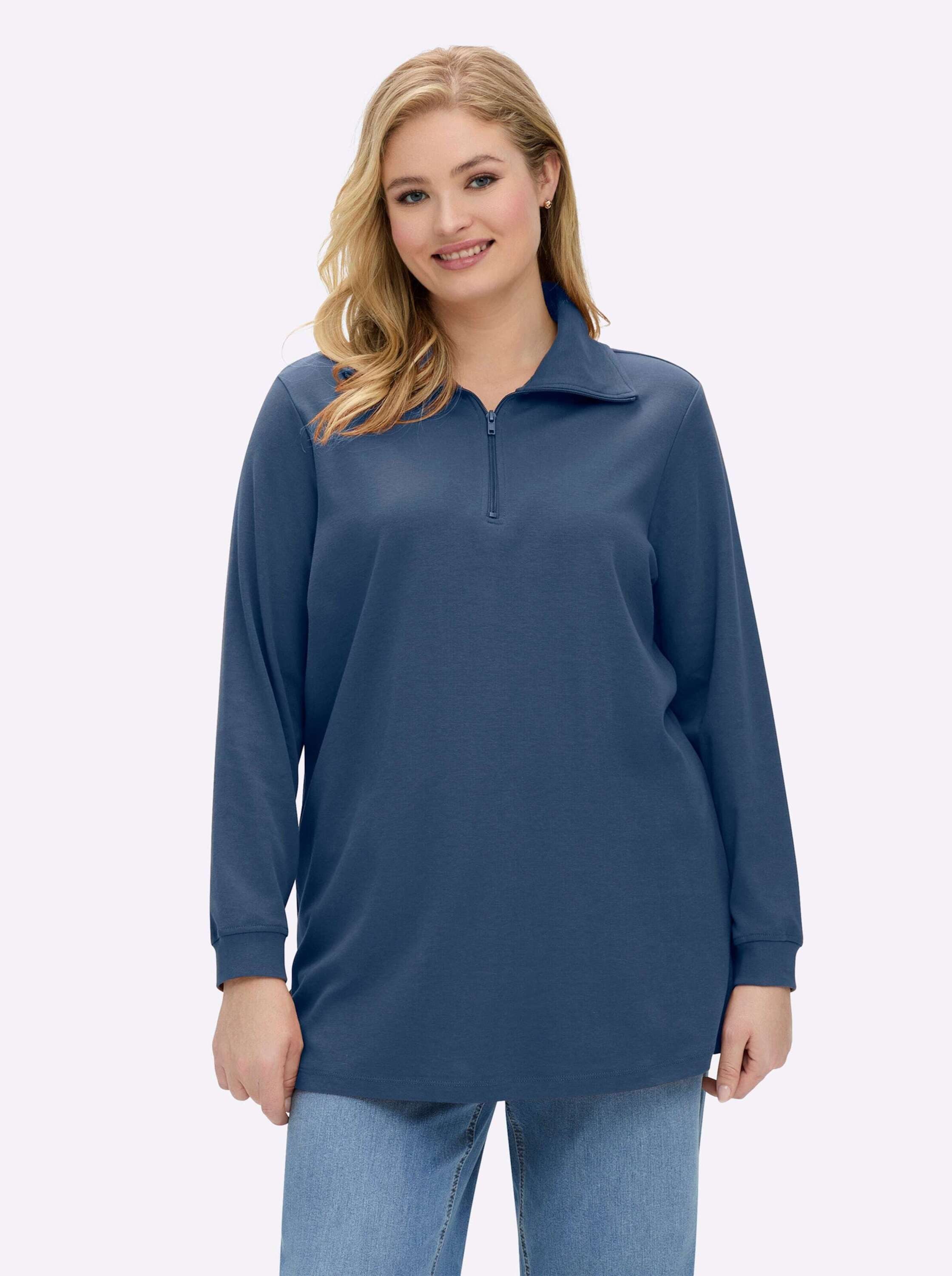 Sieh an! Sweater Long-Sweatshirt Langarm günstig online kaufen