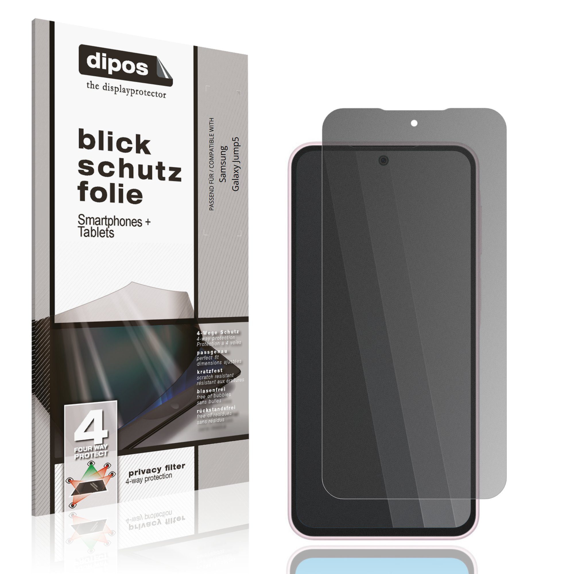 dipos Displayschutzfolie Schutzfolie für Samsung Galaxy Jump5, 1 Stück, Displayschutz Schutz Folie Made in Germany