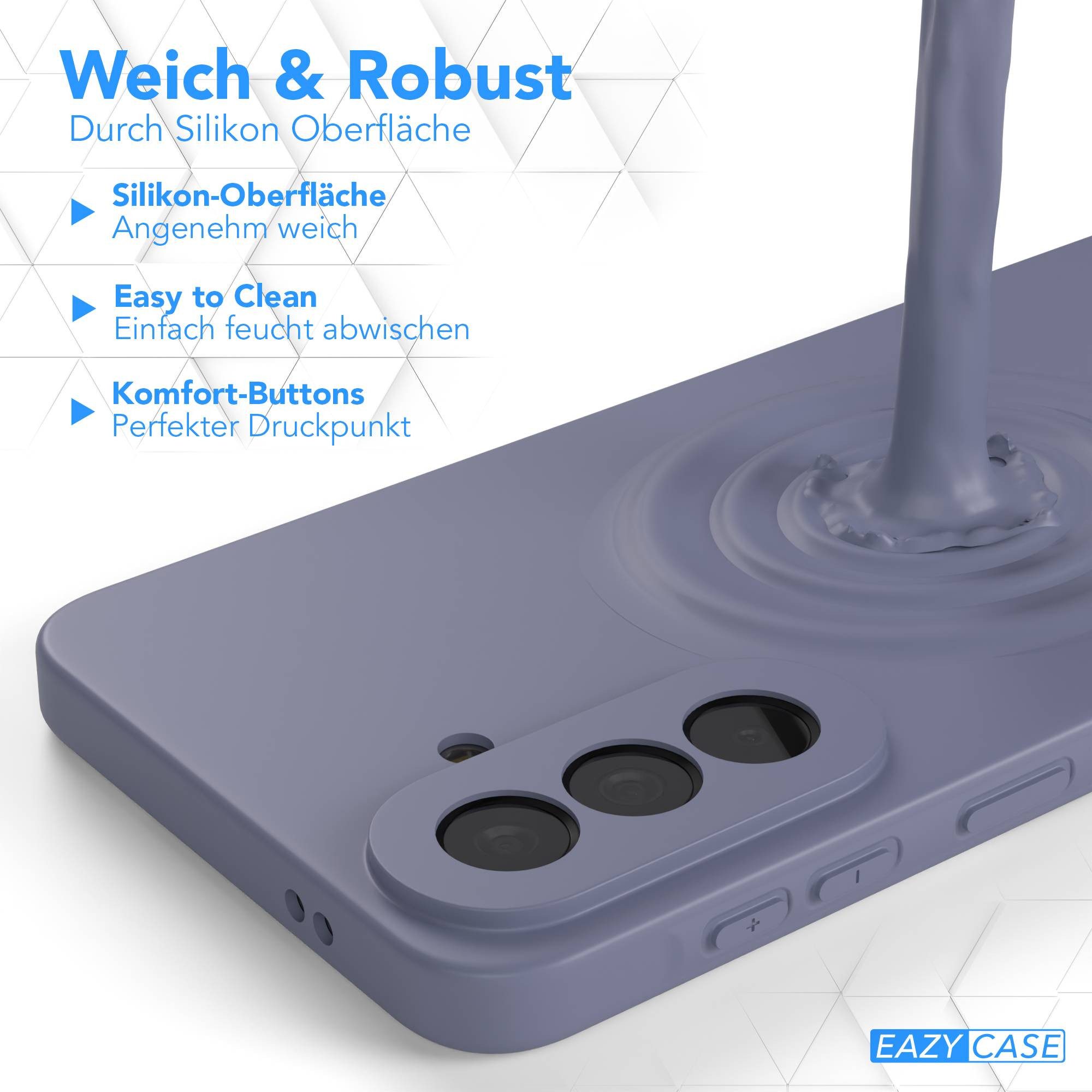 EAZY CASE Handyhülle Samsung Galaxy A57 MagSafe TPU / Silicon Coating Case 6,7 Zoll, Backcover MagSafe rutschfestes Soft-Touch Silikon matt Stahlblau – Bild 5 von 5