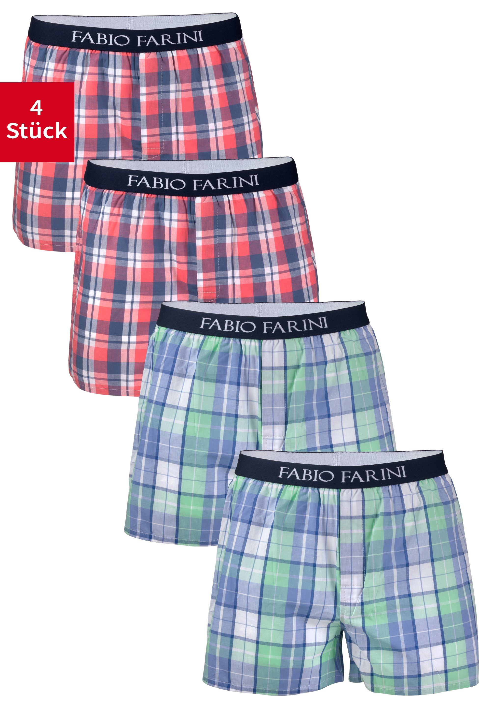 Fabio Farini Boxershorts Herren Unterhosen - Retroshorts Aus Atmungsaktiver Baumwolle 16 St Im Sportlichen Look Mit Logo Bund Zufaellig Ausgewaehlte Farben S0y1c0aa
