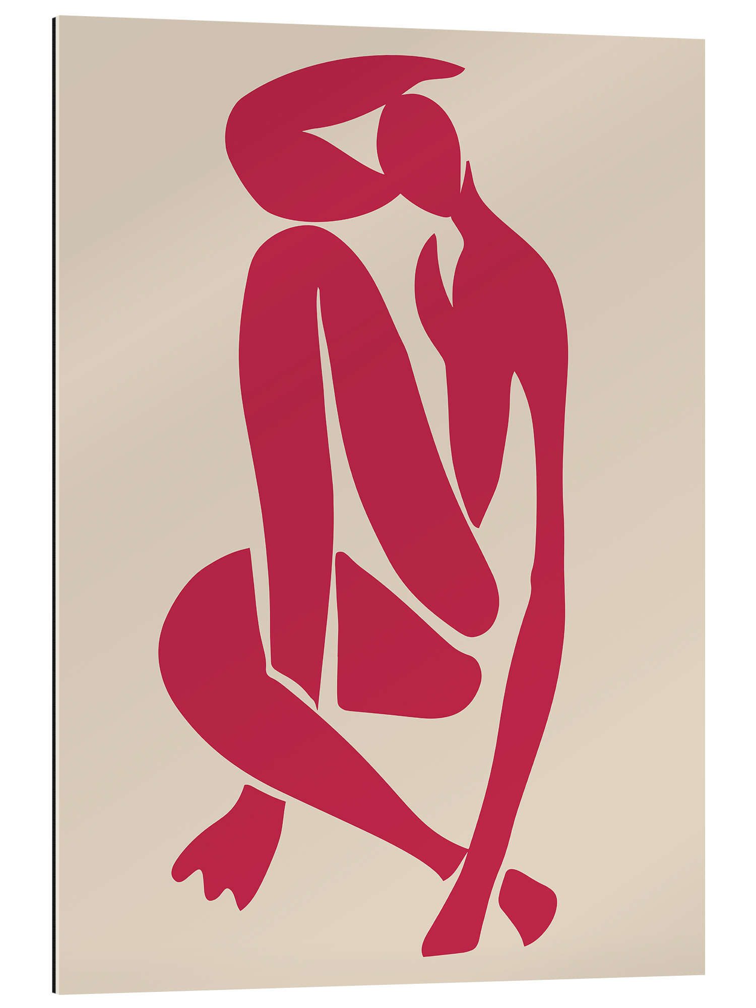 Posterlounge XXL-Wandbild Matisse Inspired Art, Viva Magenta Matisse Figurine II, Minimalistisch Grafikdesign