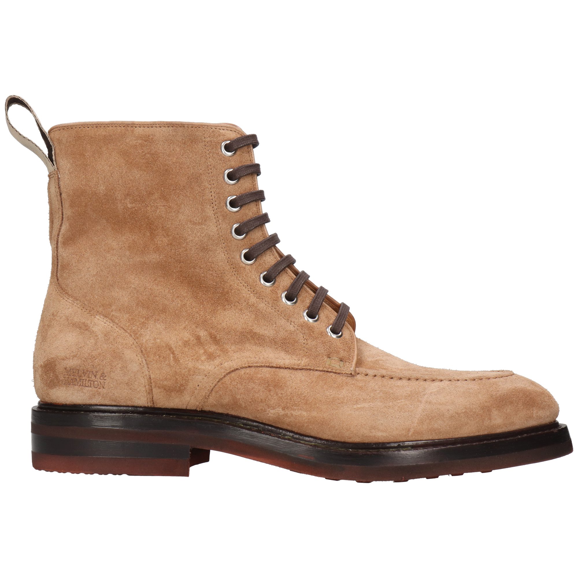 Melvin & Hamilton Rick 2 Leder-Schnürstiefeletten für Herren Stiefelette Flache Absätze, Echtes Leder