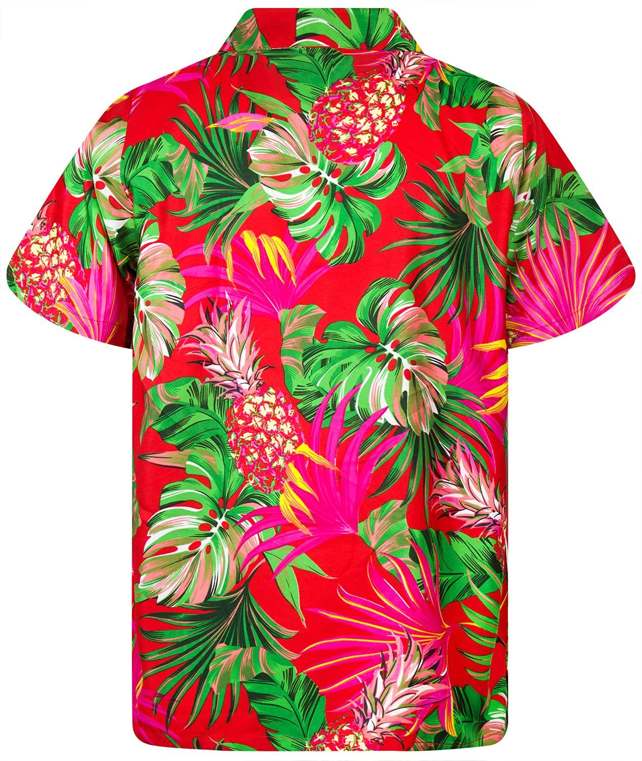 King Kameha Hawaiihemd Pineapple Leaves Kids Funky Hawaii-Hemd Kinder Kurzarm Front-Tasche
