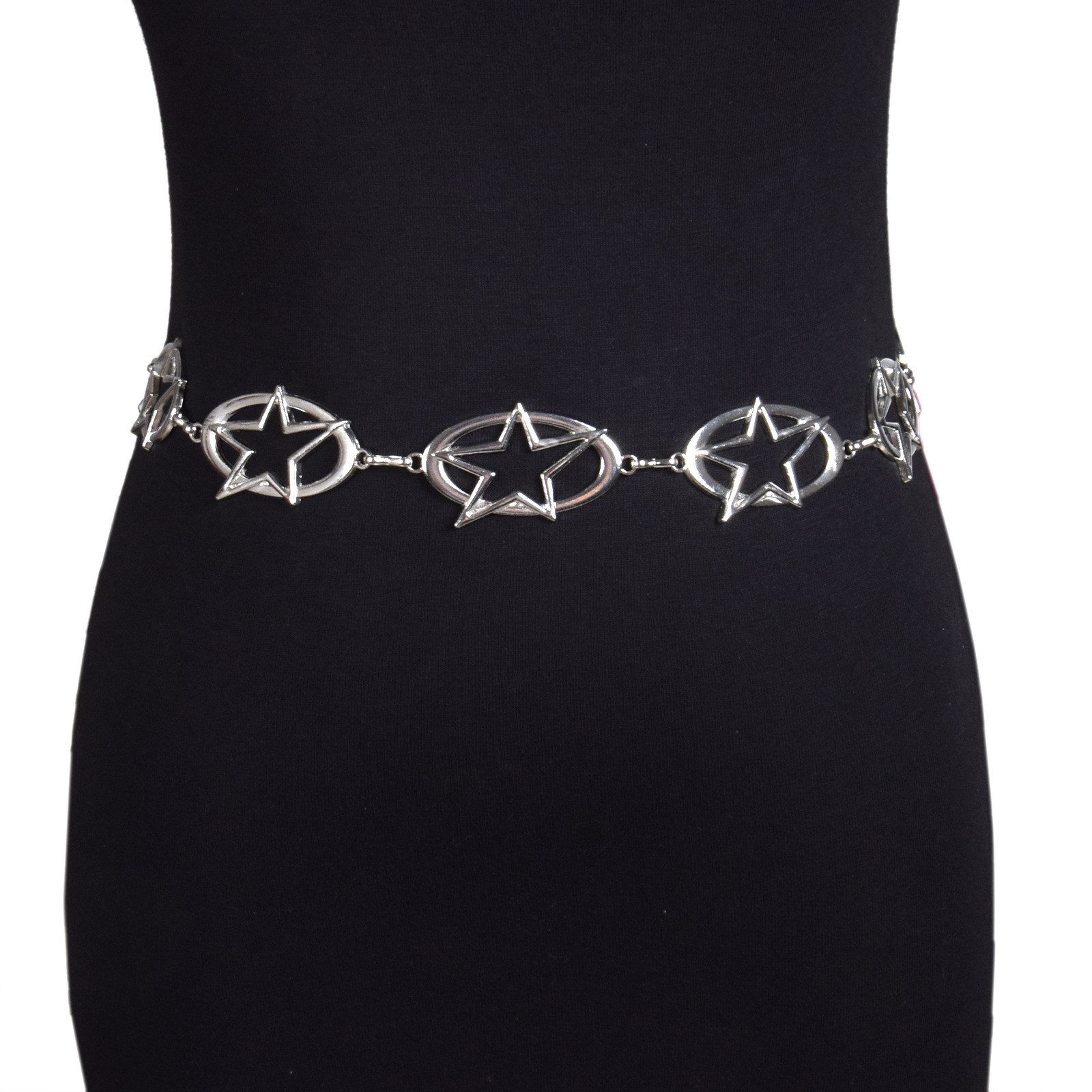 Zaewry Taillengürtel Damen Taillengürtel Mehrschichtig Kettengürtel (Y2K Verstellbare Punk Taillenkette) Kette Body Link Outfit für Kleider Jeans