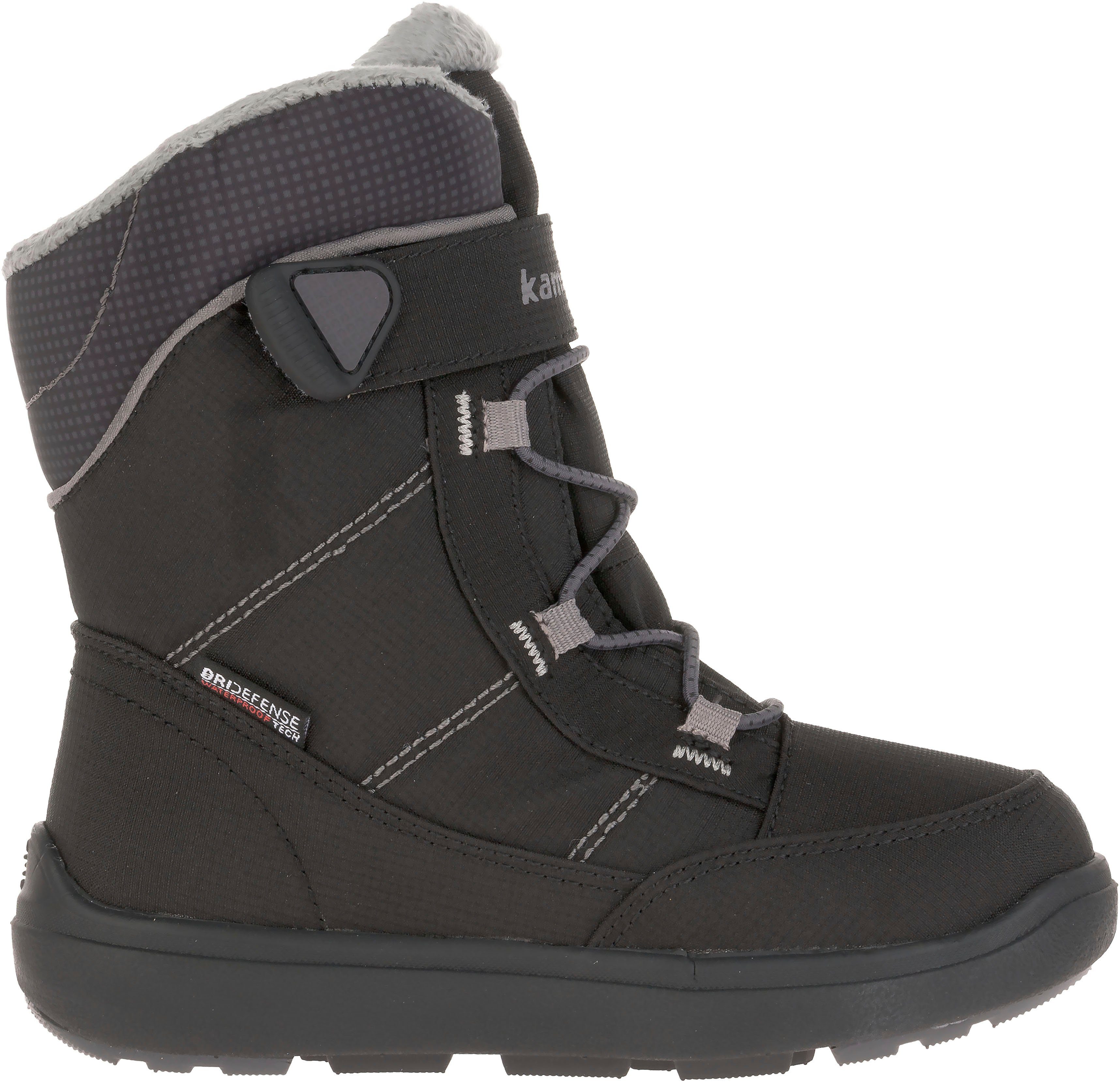 Kamik STANCE 2 Winterboots wasserdicht mit Klettverschluss schwarz