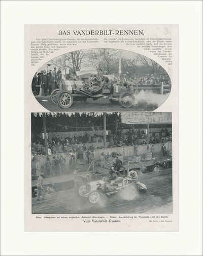 Kunstdruck Das Vanderbilt Rennen Automobil National Rennwagen Pneumatik Faksimile, (1 St)