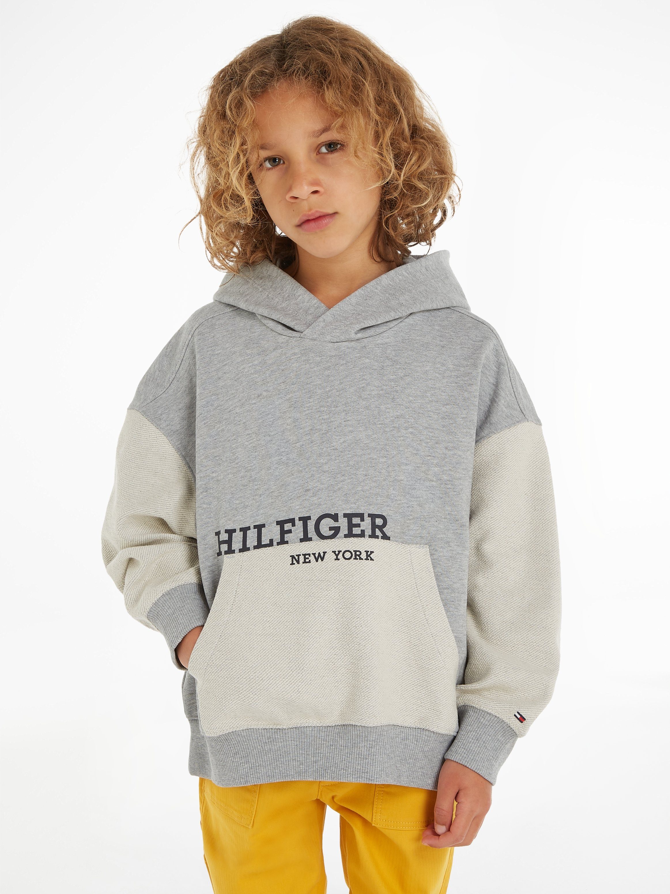 Tommy Hilfiger Kapuzensweatshirt HILFIGER LOGO HOODIE mit modischem Colorblocking