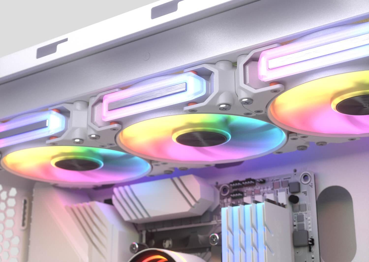 Cougar Gehäuselüfter Apolar 120 ARGB, Weiß (3er Pack)