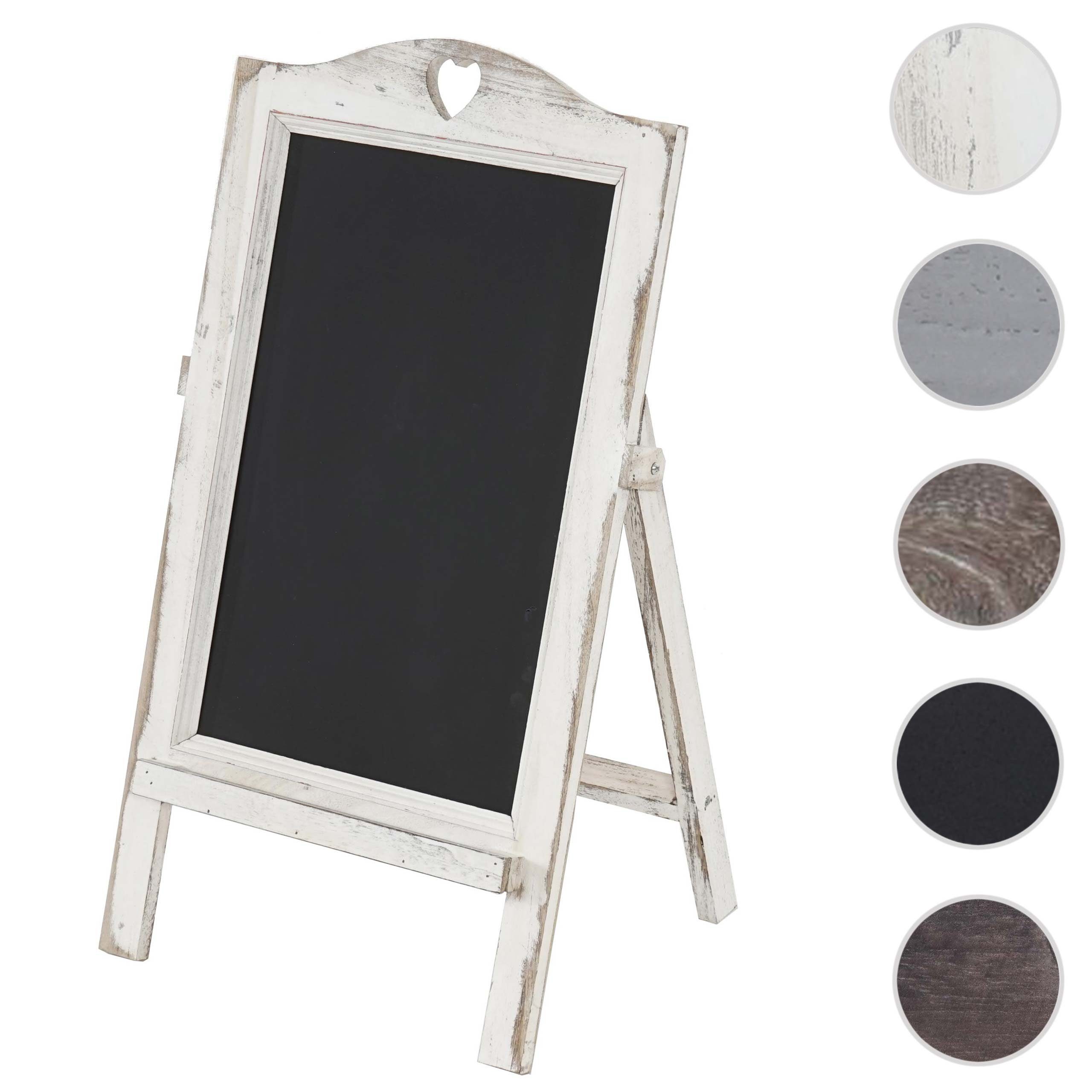 MCW Standtafel MCW-E51, Shabby-Look mit dekorativer Herz-Aussparung und Klappfunktion