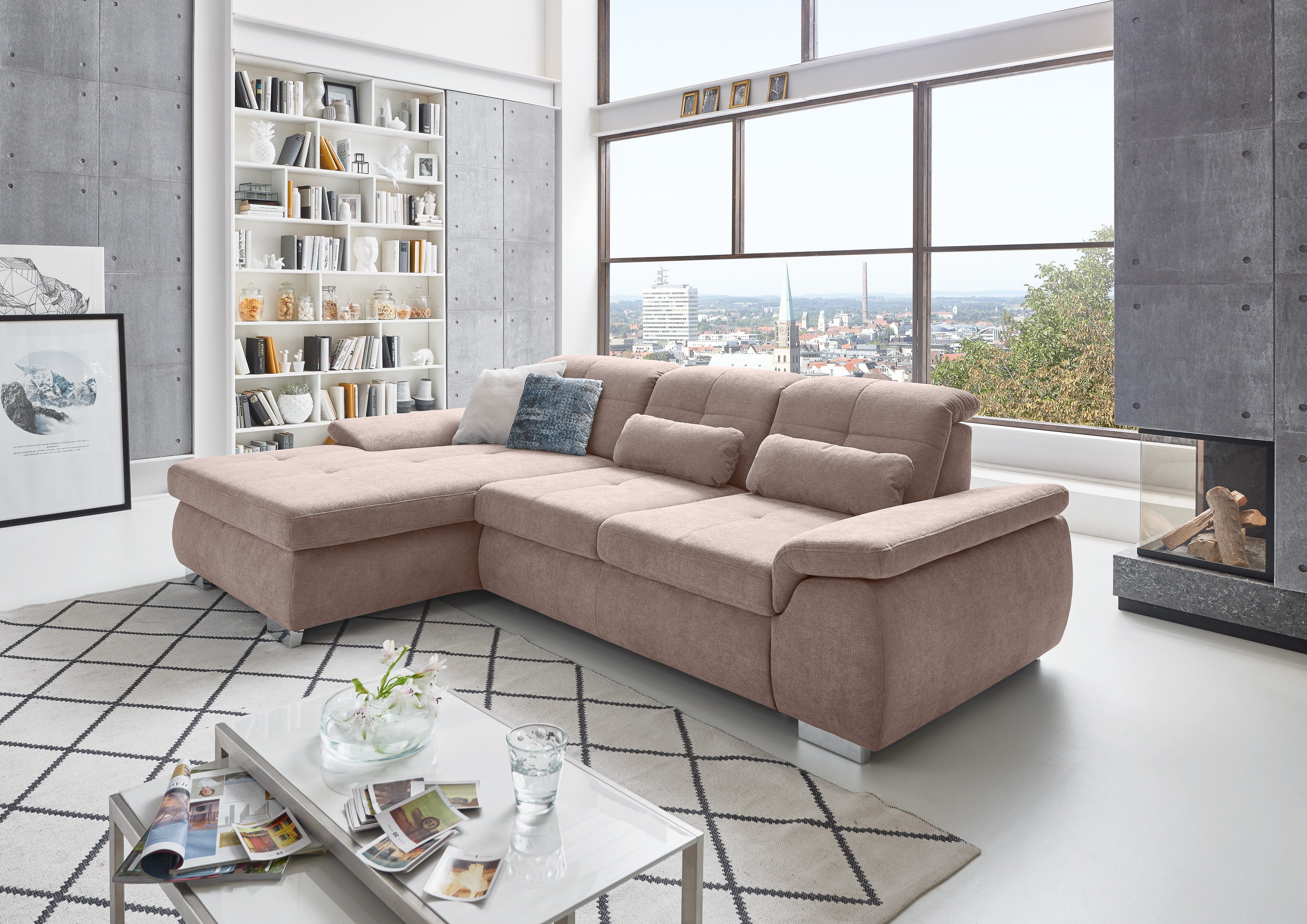 Die PlanBar Ecksofa "MP-IN16037 L-Form mit Kaltschaum-Polsterung", mit Sitz günstig online kaufen