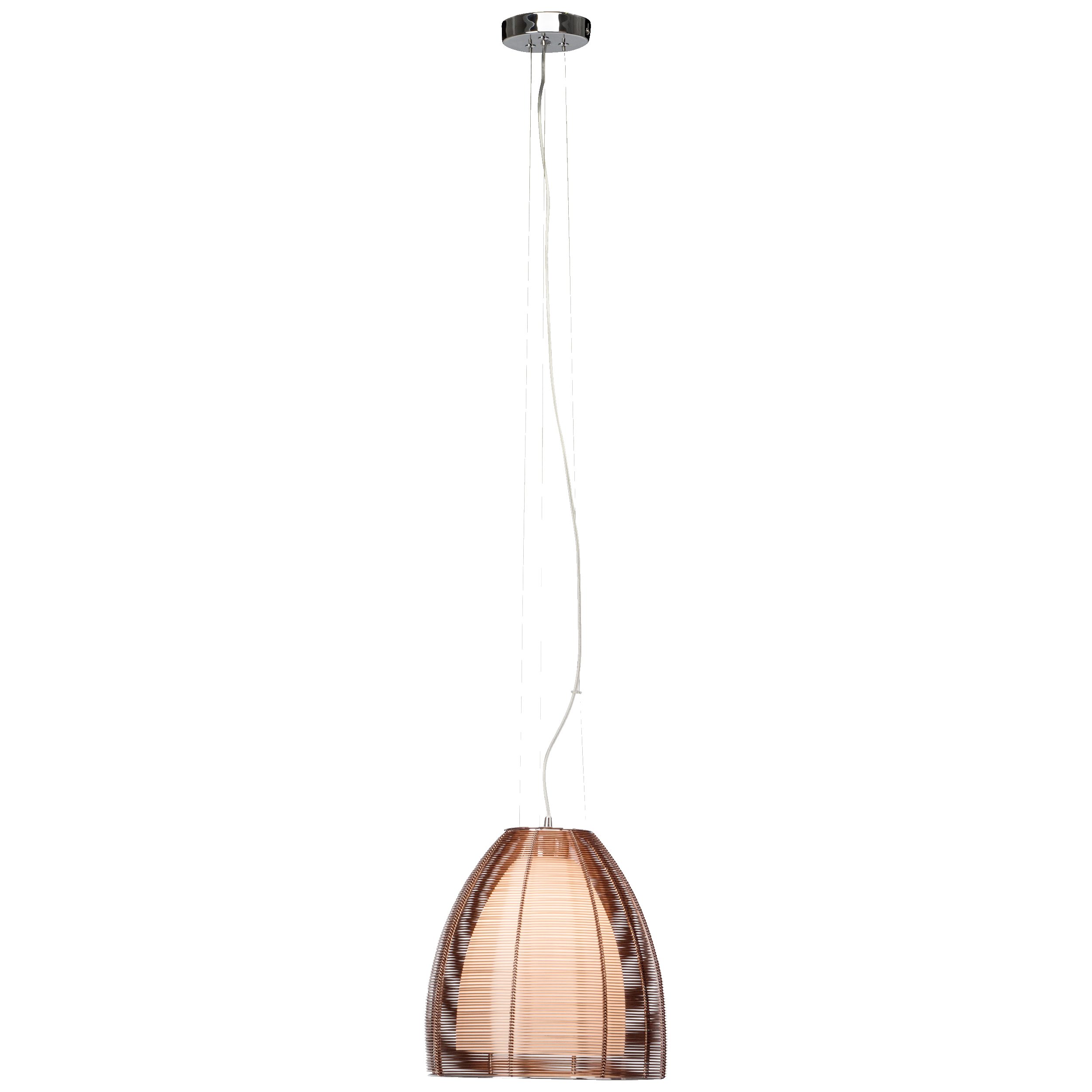 Lightbox Pendelleuchte, ohne Leuchtmittel, Hängelampe, kürzbar, 130 cm Höhe, Ø 29 cm, E27, max. 60 W, Bronze
