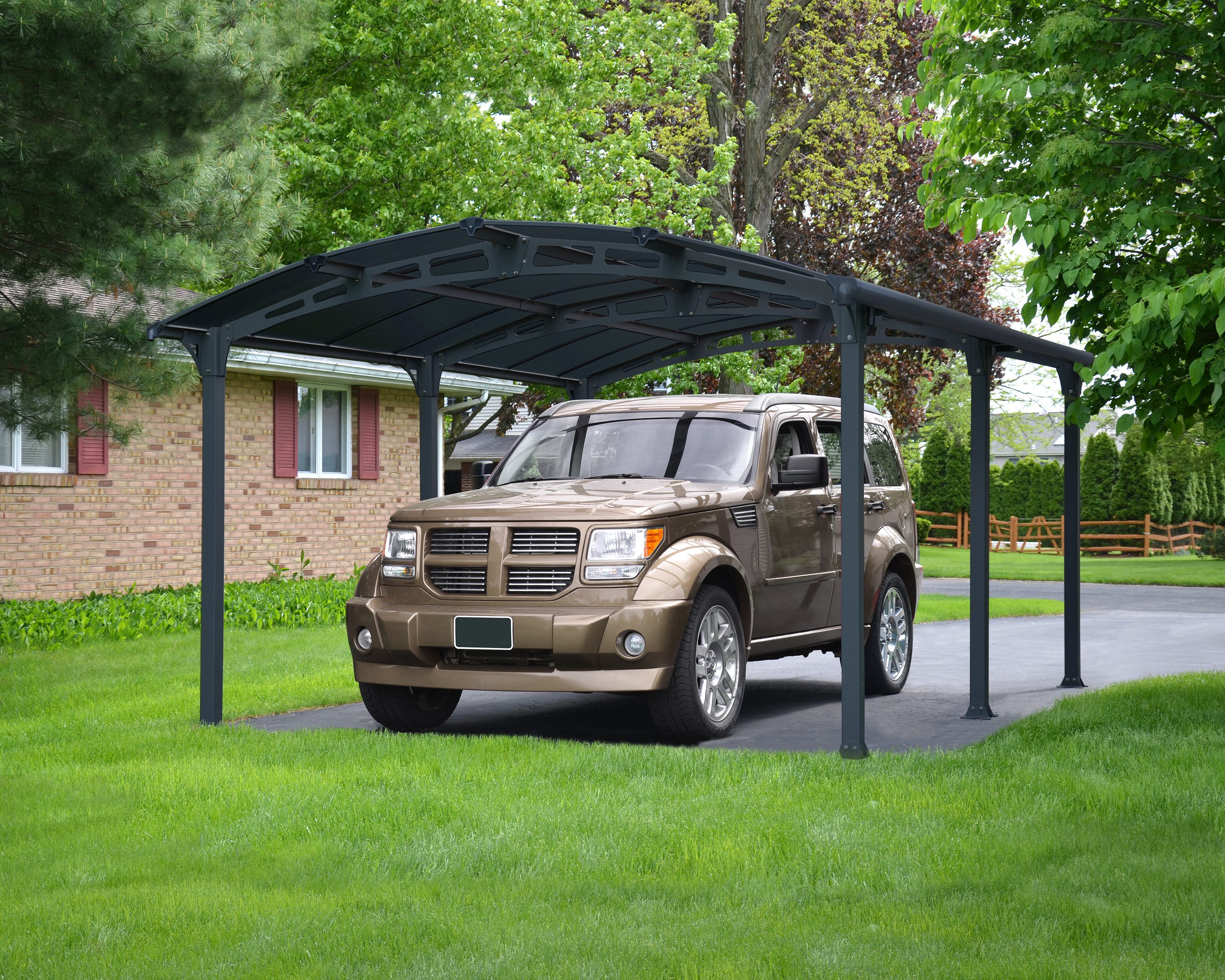 Palram - Canopia Einzelcarport Arcadia, BxT: 359x507 cm, 194 cm Einfahrtshöhe, wartungsfrei