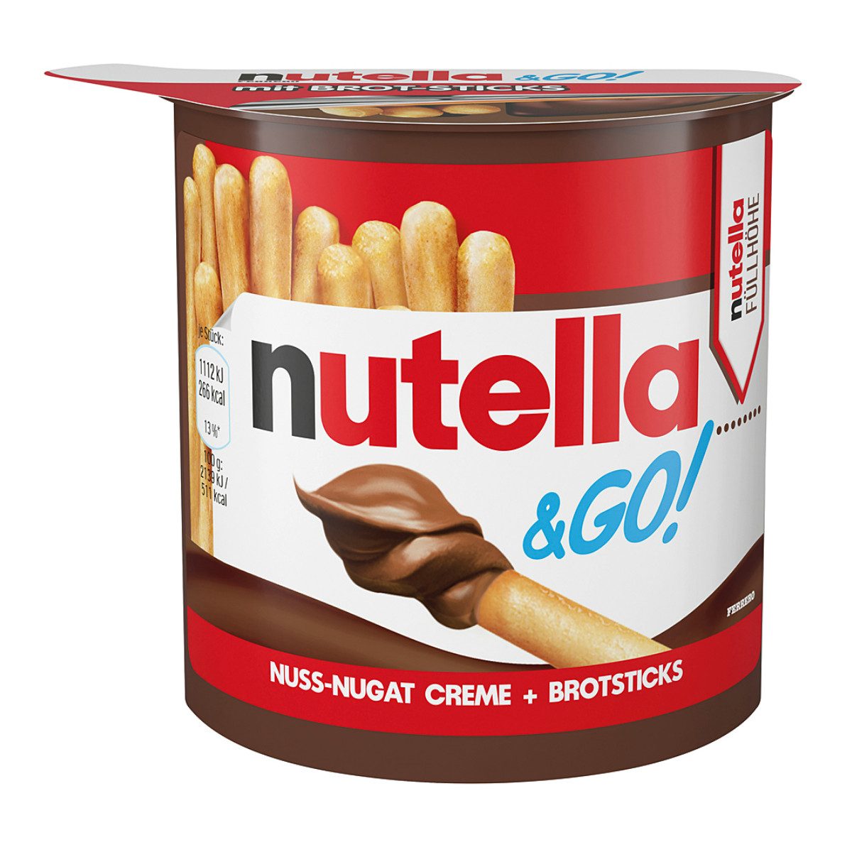 nutella Knabberei, Nutella und GO knusprige Brot Sticks und nutella zum dippen 52g
